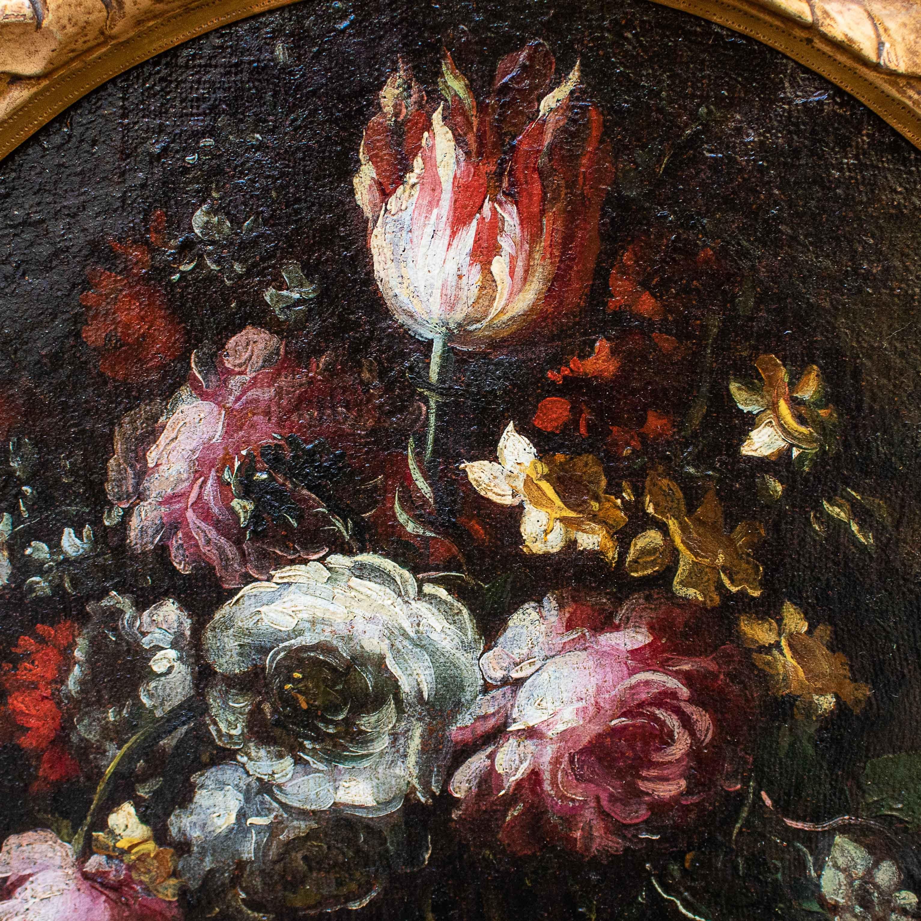 17th Century Still Lifes with Flowers Paintings Oil on Canvas 1