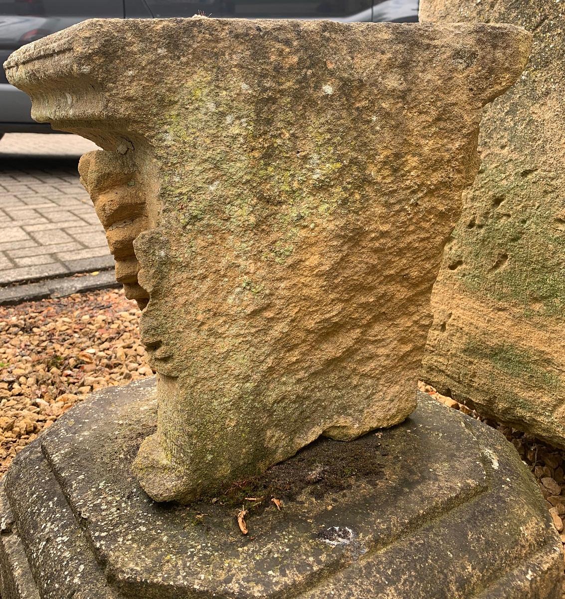 Baroque 17th Century Stone Capital For Sale