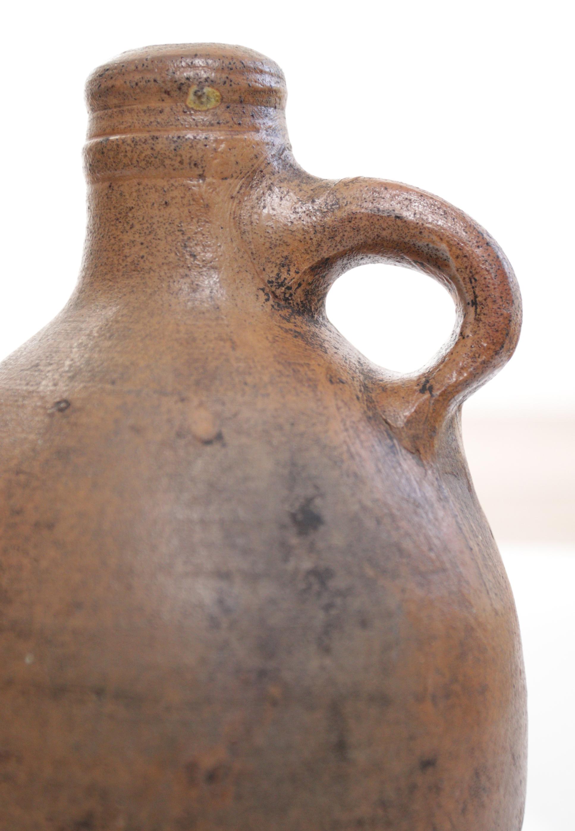 18th Century and Earlier 17th Century Stoneware Salt Glazed Jug Free Shipping! For Sale