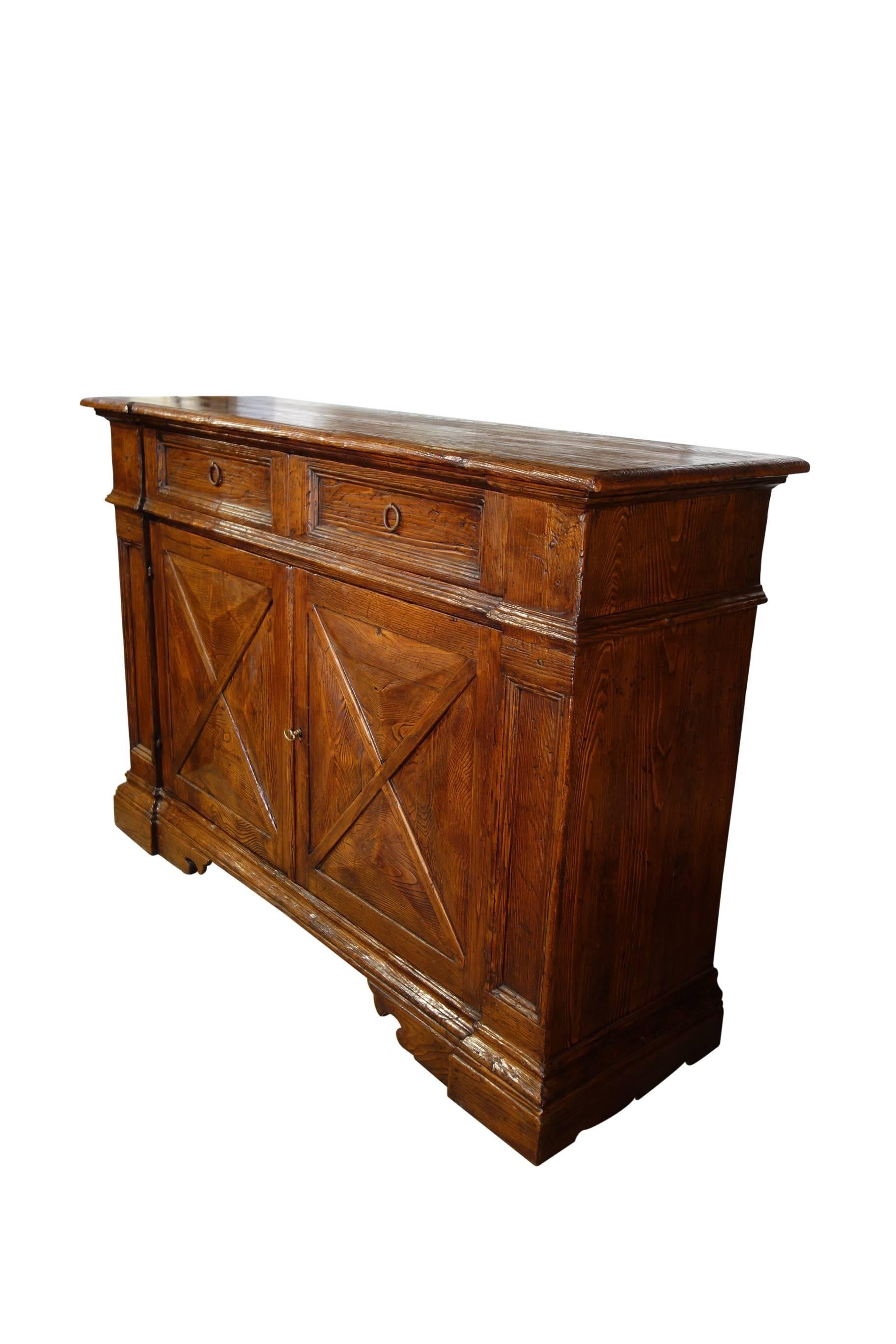 Baroque 17th C Style AREZZO Rustic Old Chestnut Credenza Size & Finish Options to order For Sale