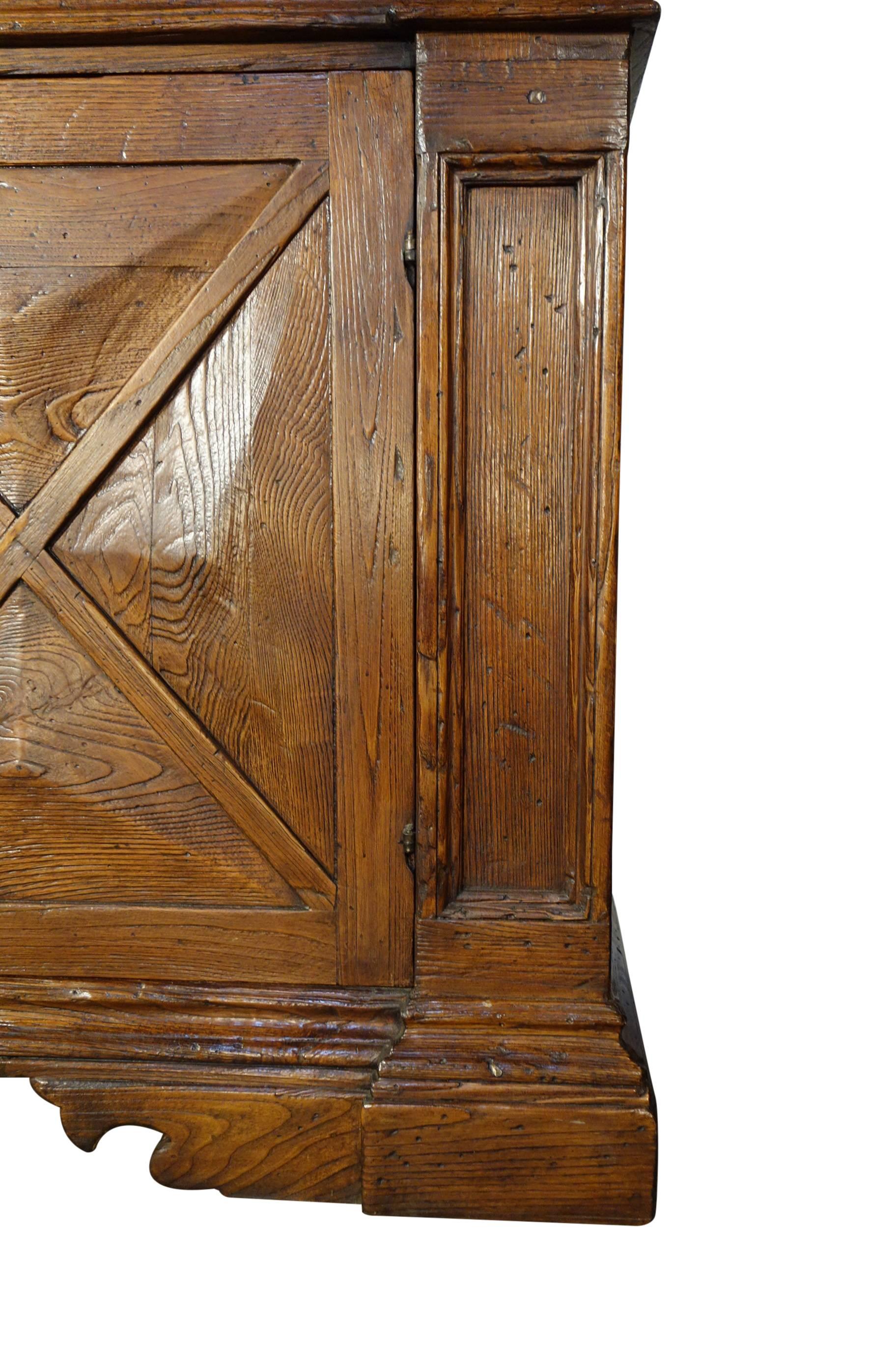 Hand-Crafted 17th C Style AREZZO Rustic Old Chestnut Credenza Size & Finish Options to order For Sale