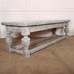 17th Century Style English Bleached Oak Center / Console Table