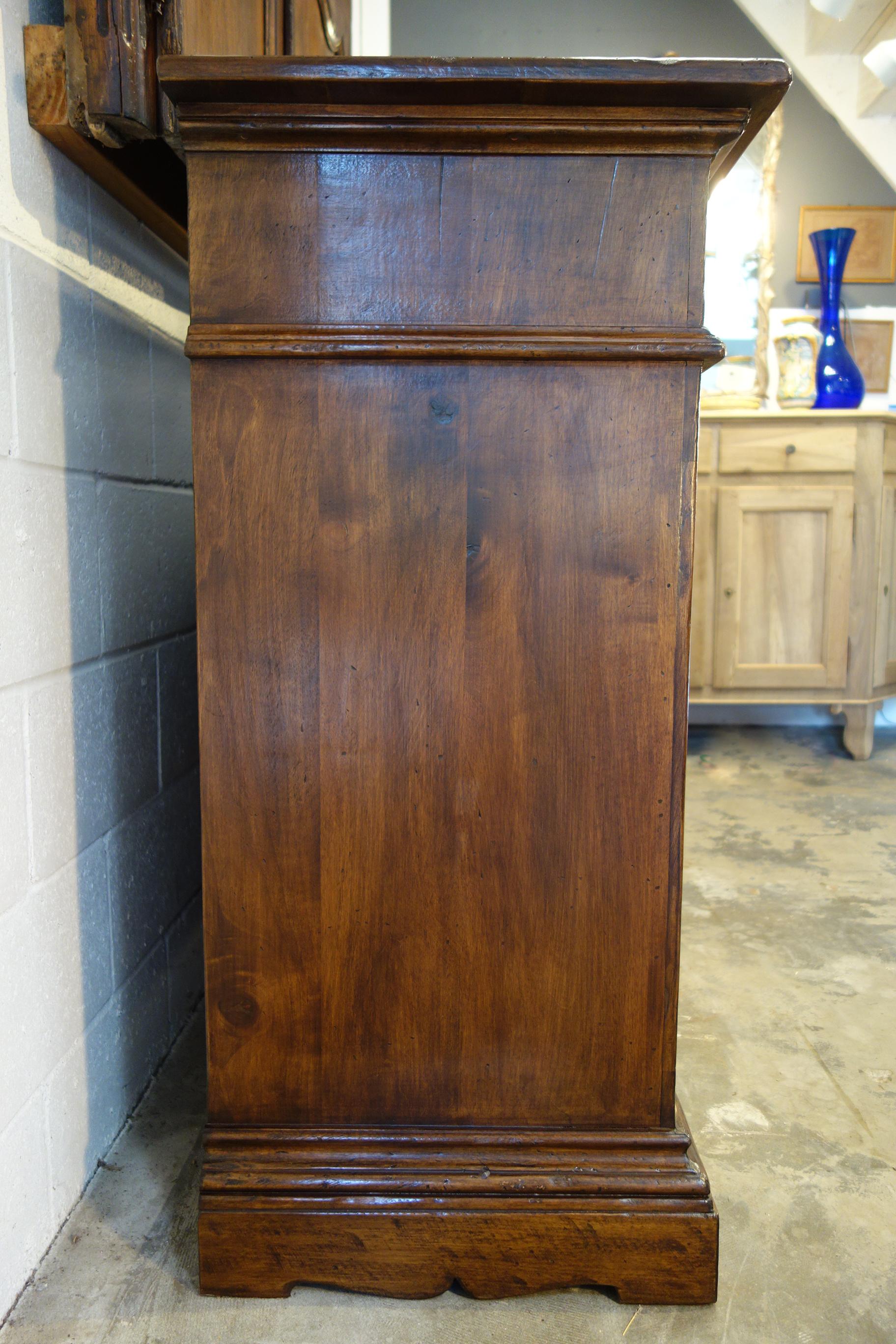 17th C Style Firenze Classic Old Walnut Credenza Custom Cabinet Line to order For Sale 11