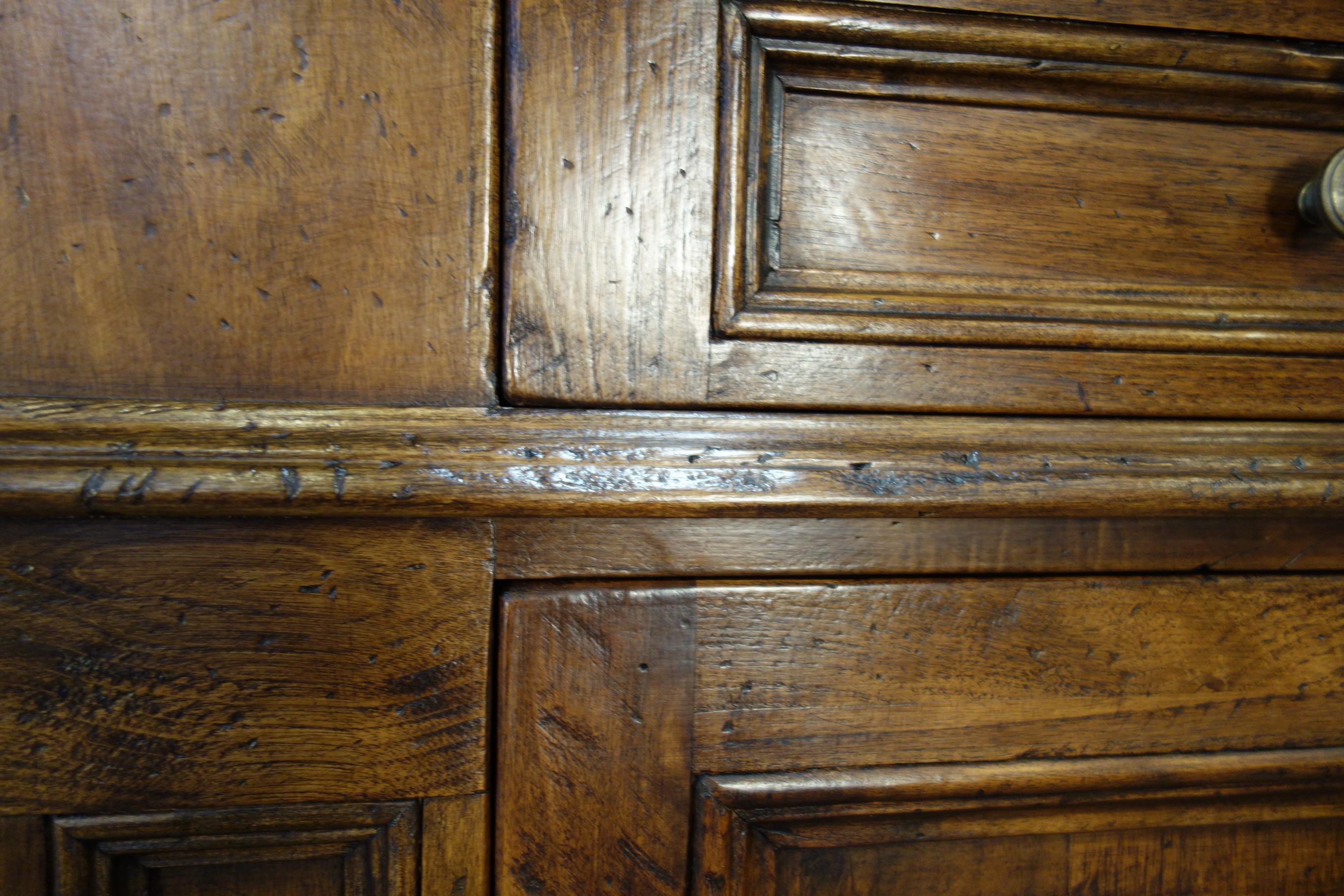 17th C Style Firenze Classic Old Walnut Credenza Custom Cabinet Line to order For Sale 2