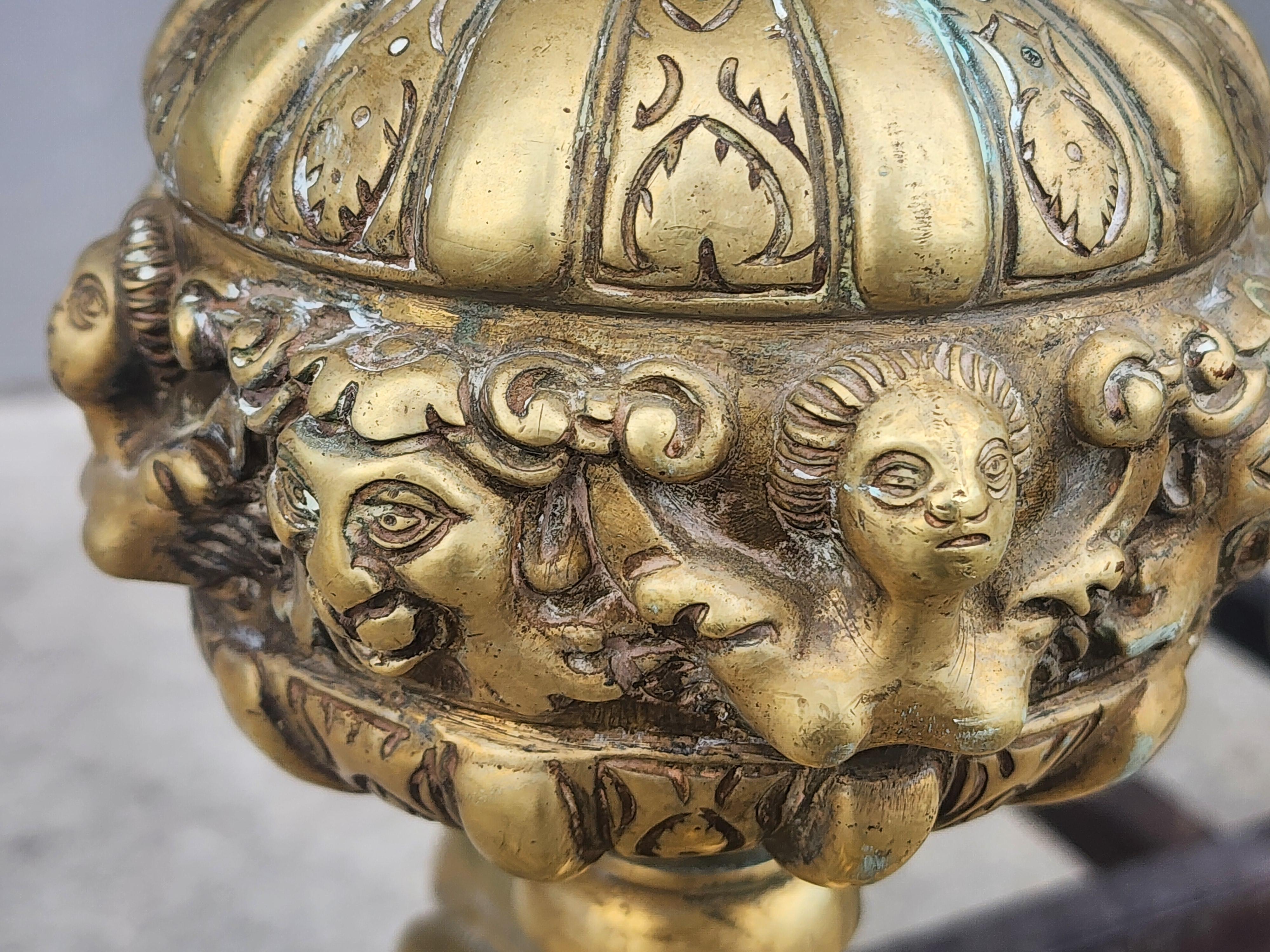 17th Century Style Flemish Andirons For Sale 2