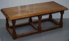 17th Century Style French Victorian Walnut Planked Top Refectory Dining Table