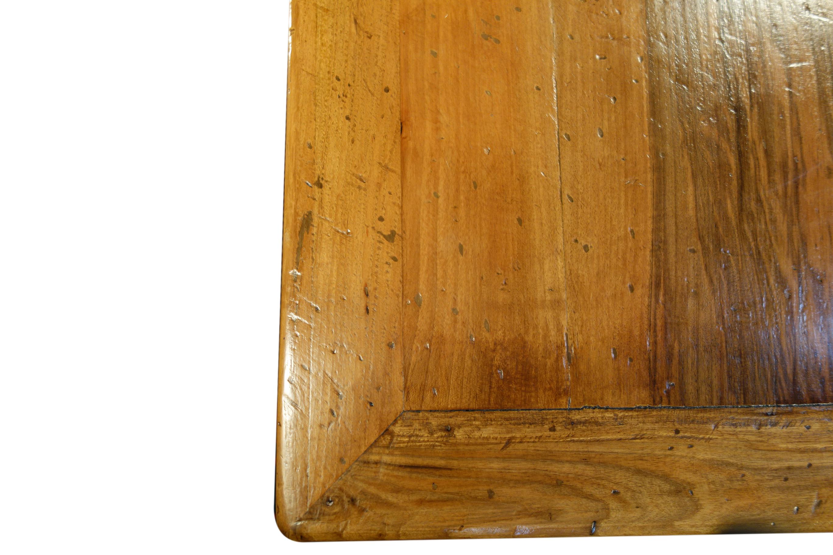 Mesa caballete italiana BOCCI de nogal natural macizo estilo s. XVIII hecha por encargo en venta 12