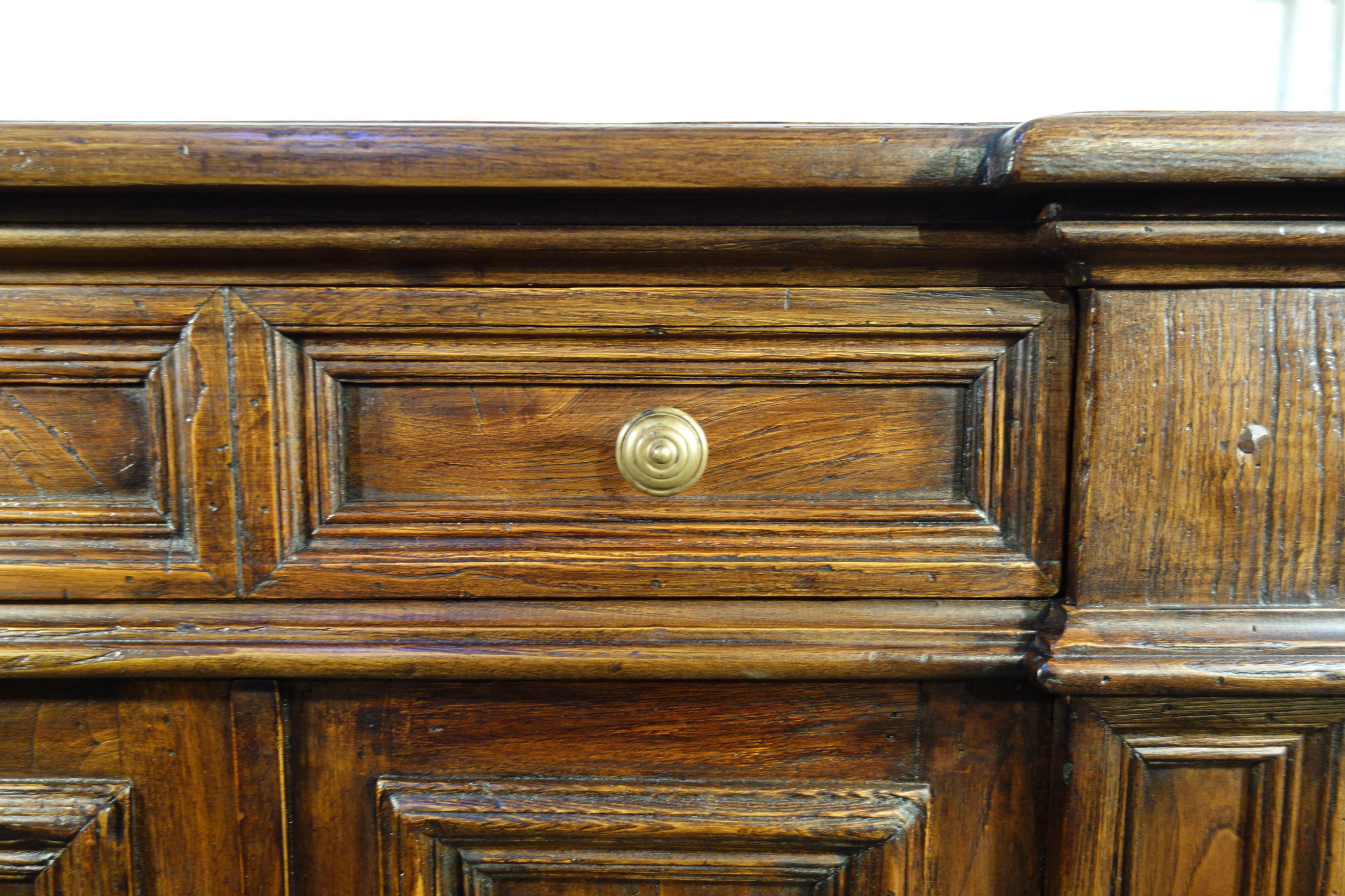 Baroque 17th C Style Italian Small Commode in Rustic Old Chestnut Size & Finish Options For Sale