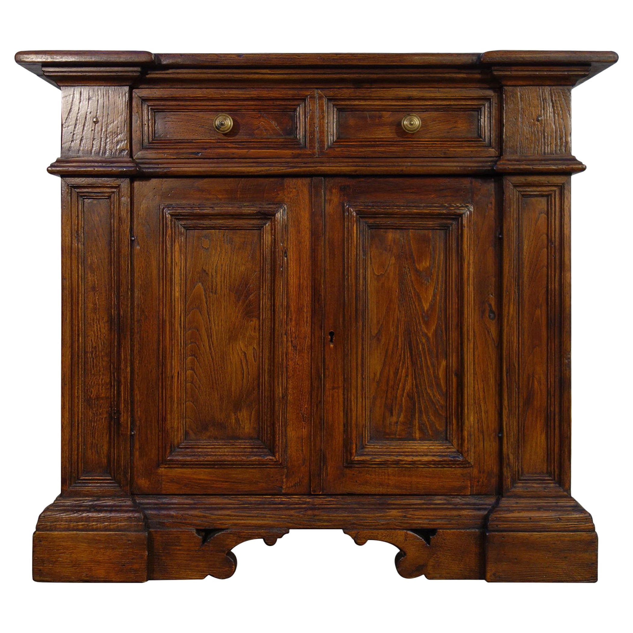 17th C Style Italian Small Commode in Rustic Old Chestnut Size & Finish Options For Sale