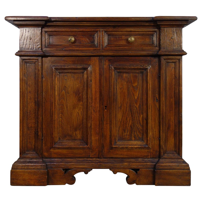 17th C Style Italian Small Commode in Rustic Old Chestnut Size and ...