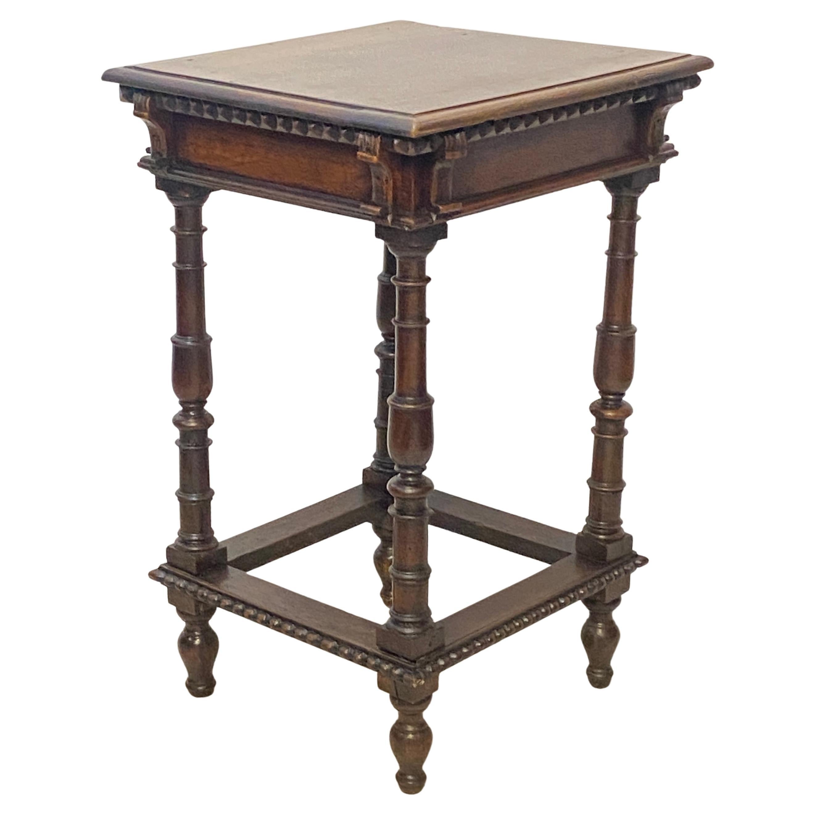 17th Century Style Italian Walnut Side Table