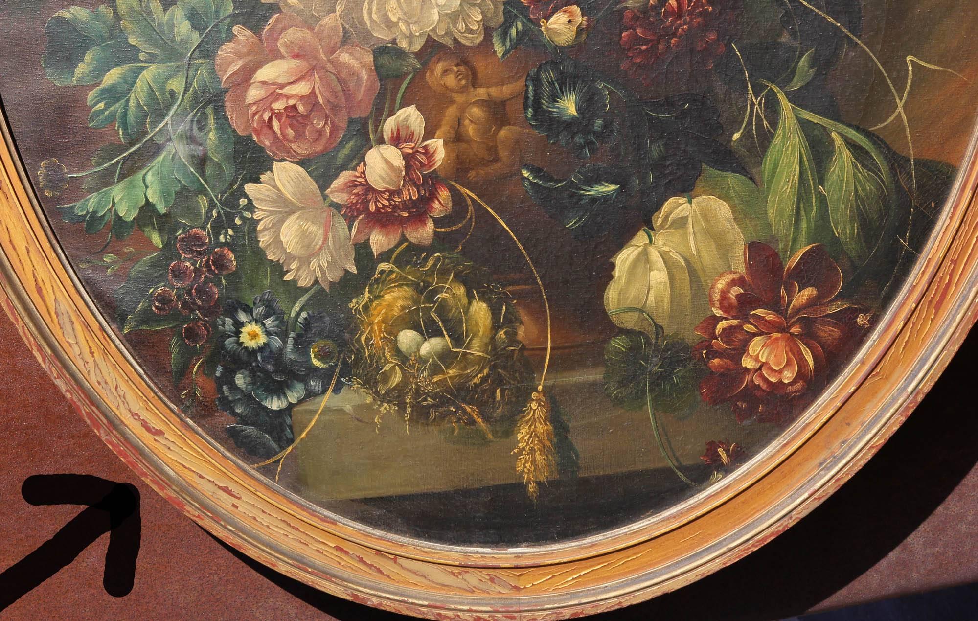 17th Century Style Neapolitan Still Life Painting In Good Condition In Rochester, NY