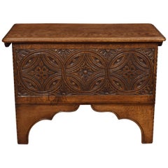 17th Century Style Oak Coffer of Small Proportions