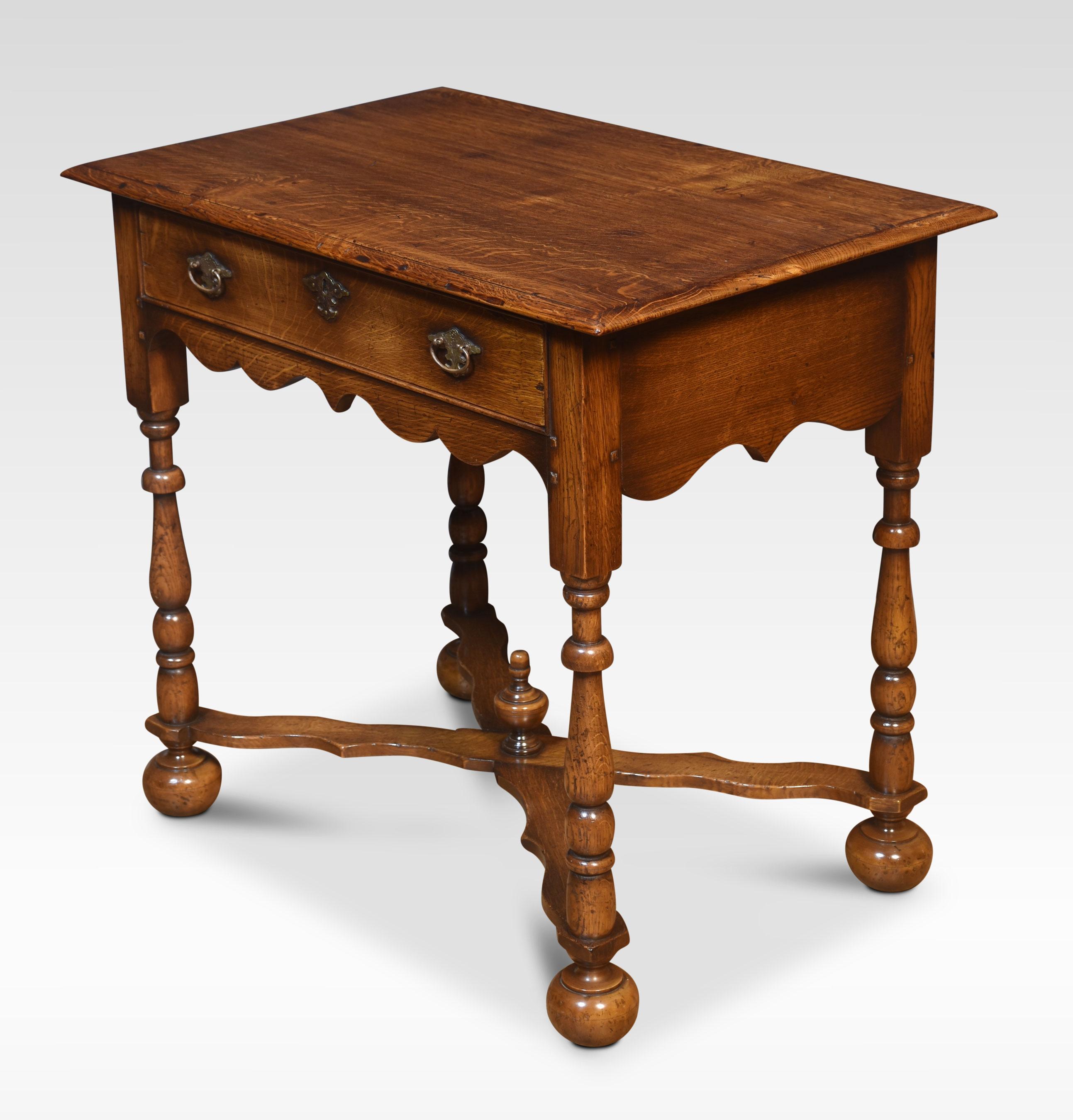 20th Century 17th century style oak side table For Sale