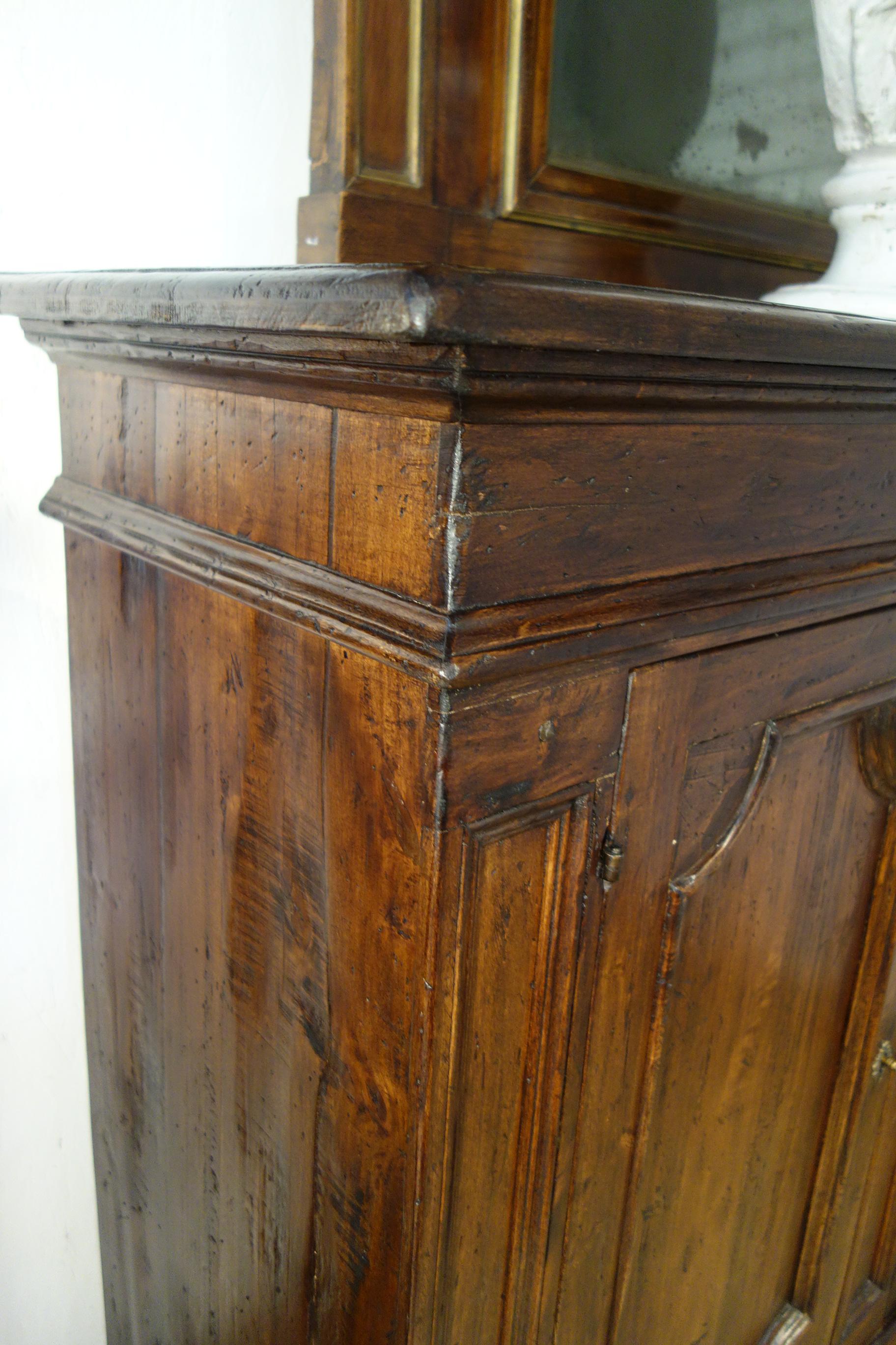 Italian 17th C Style Toscano Rustic Old Poplar Credenza Antique Reproduction In-Stock  For Sale