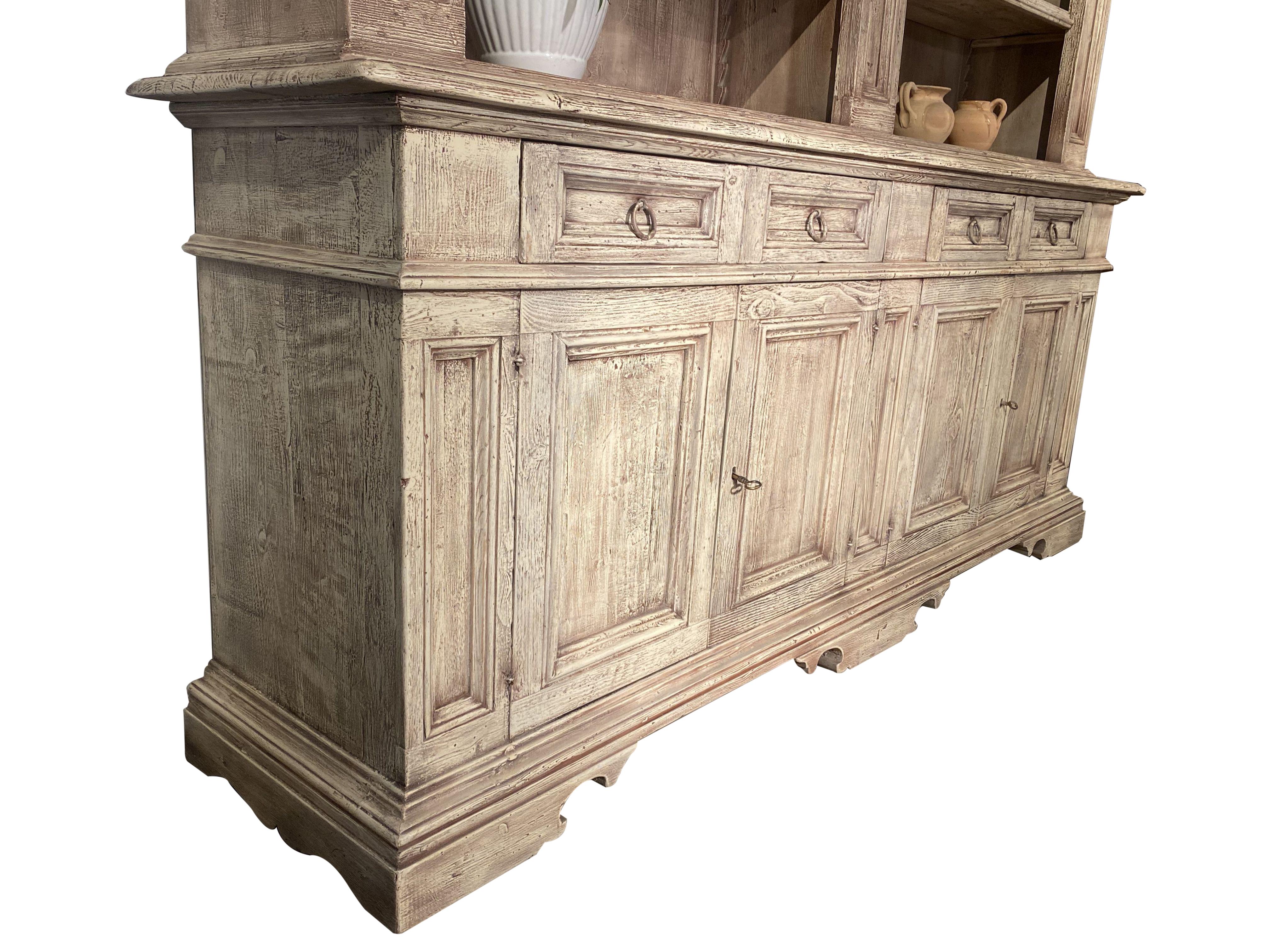 Contemporary 17th C Style Tuscan Italian Fir Library Credenza In-Stock or custom quote For Sale