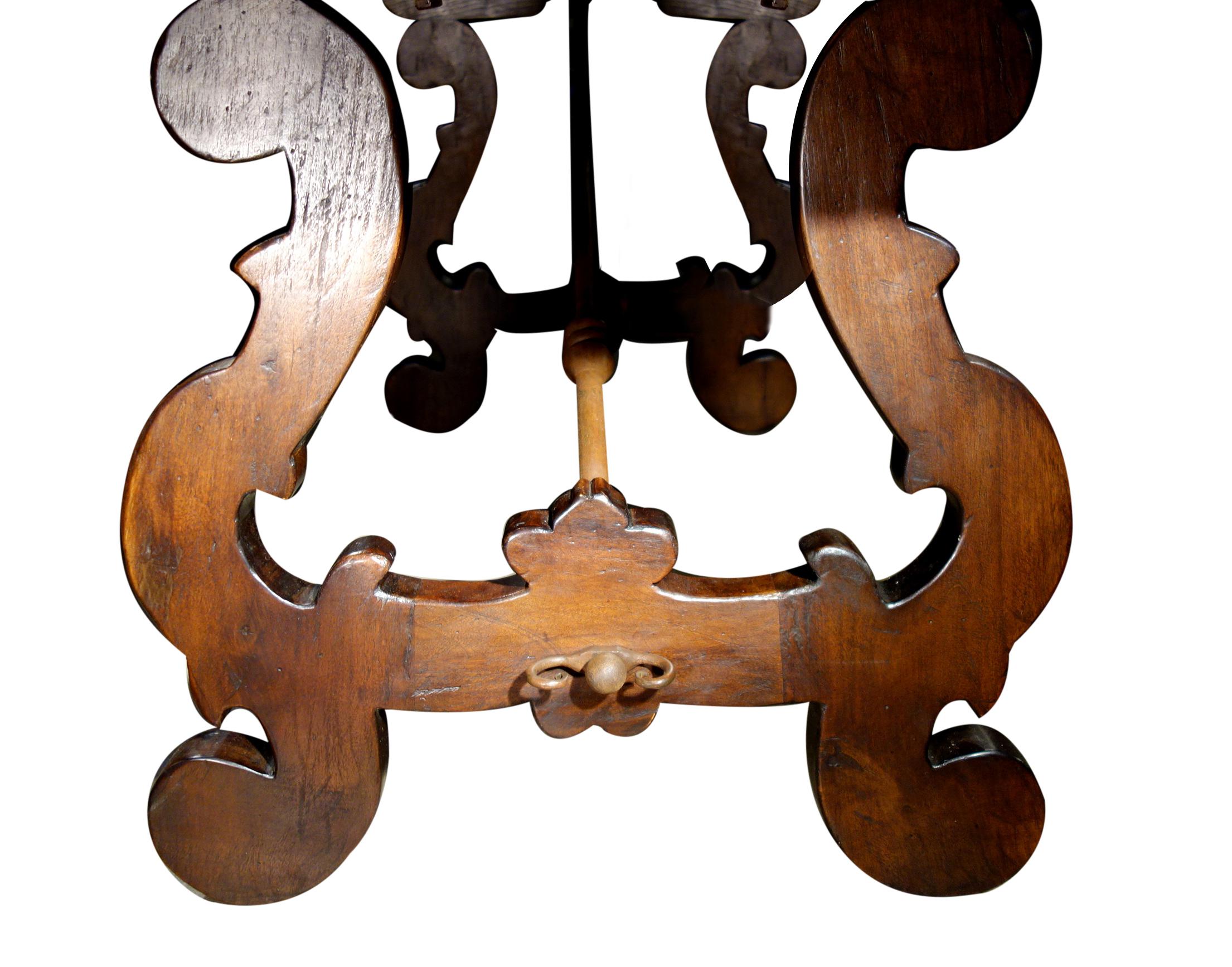 Baroque 17th C Style Solid Italian Walnut Refectory Writing Dentil Edge Table options For Sale
