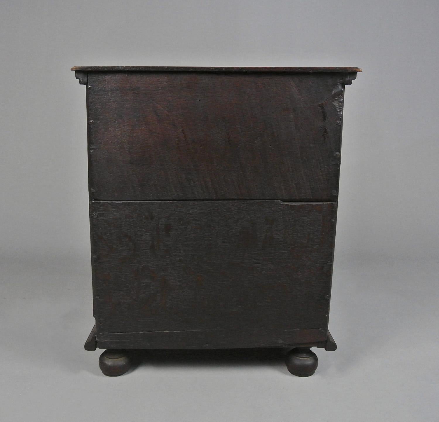 17th Century Table Top Oak Spice Cabinet c. 1670 2