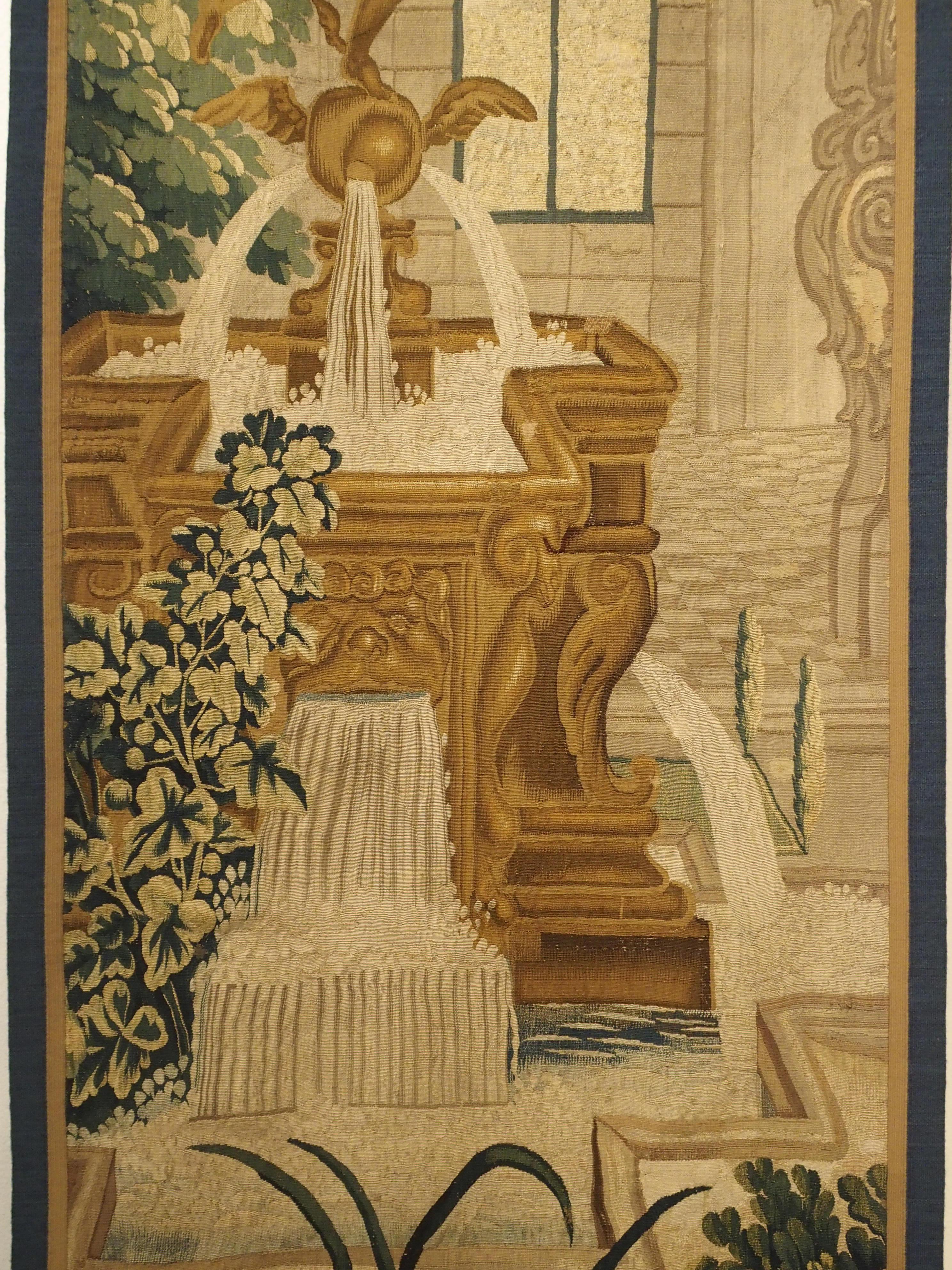 Belge Fragment de tapisserie du XVIIe siècle provenant de Bruxelles en vente