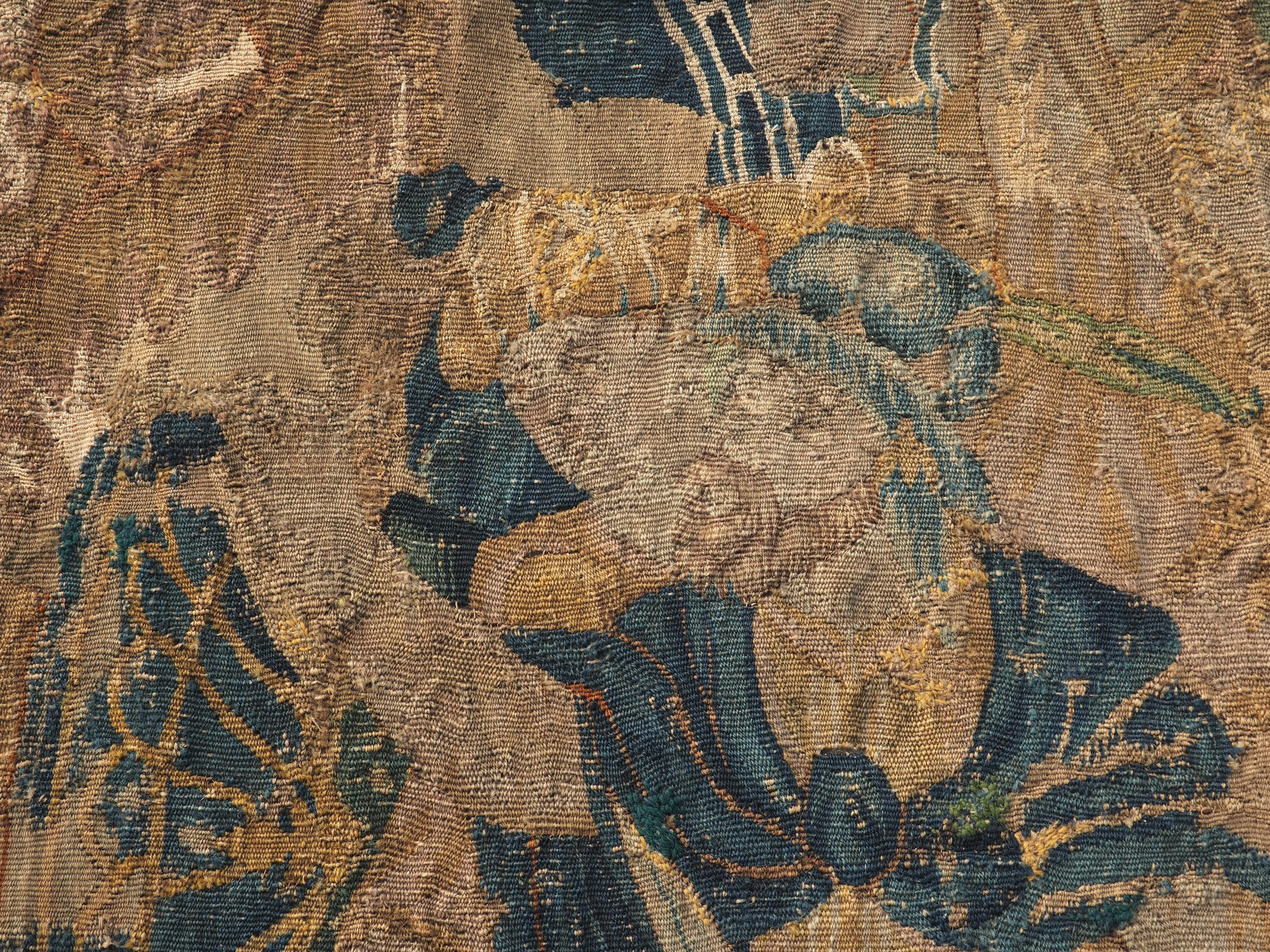 17th Century Tapestry Fragment from Flanders In Good Condition In Dallas, TX