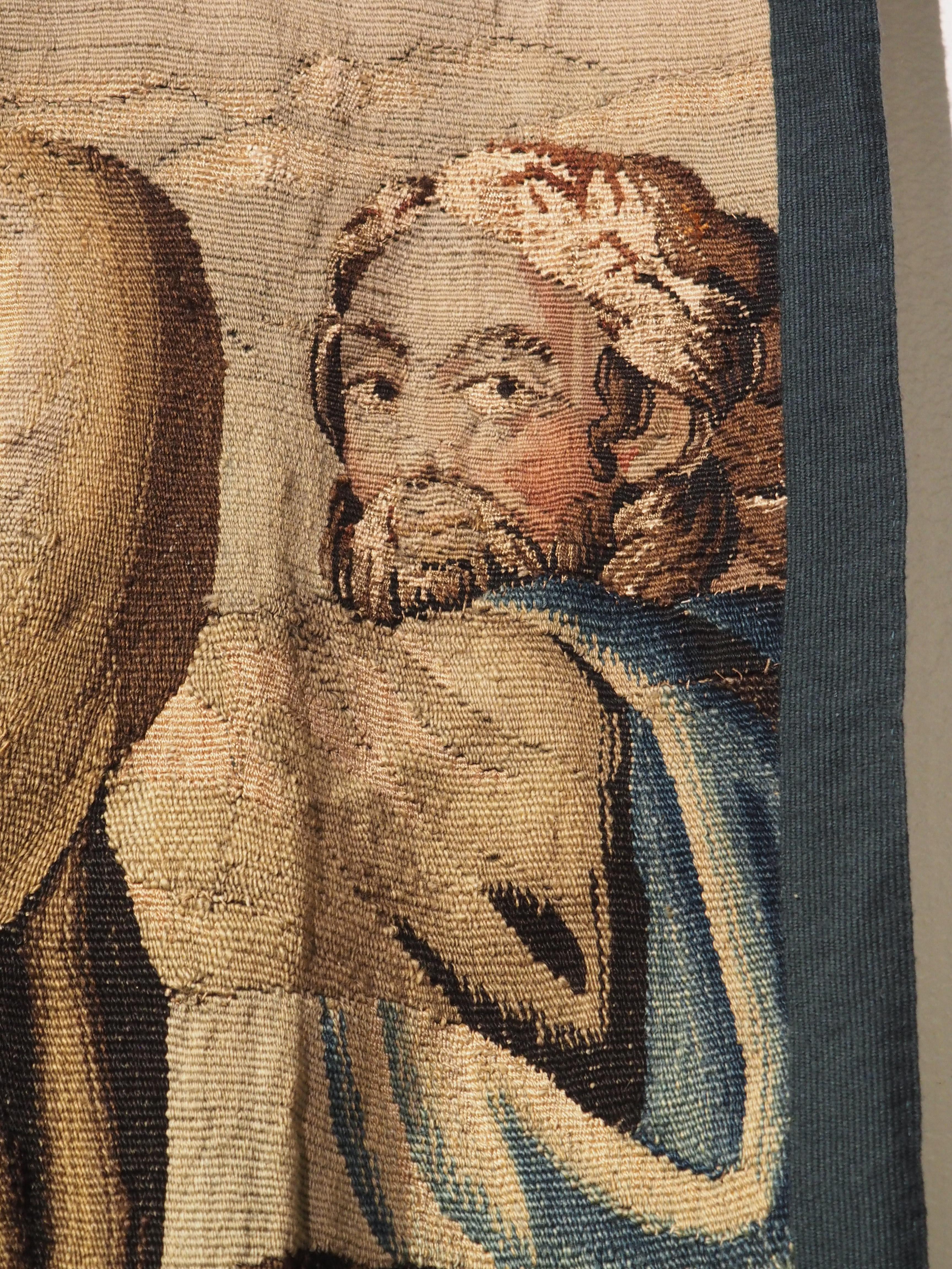 17th Century Tapestry Fragment from Flanders, the Flight into Egypt 2