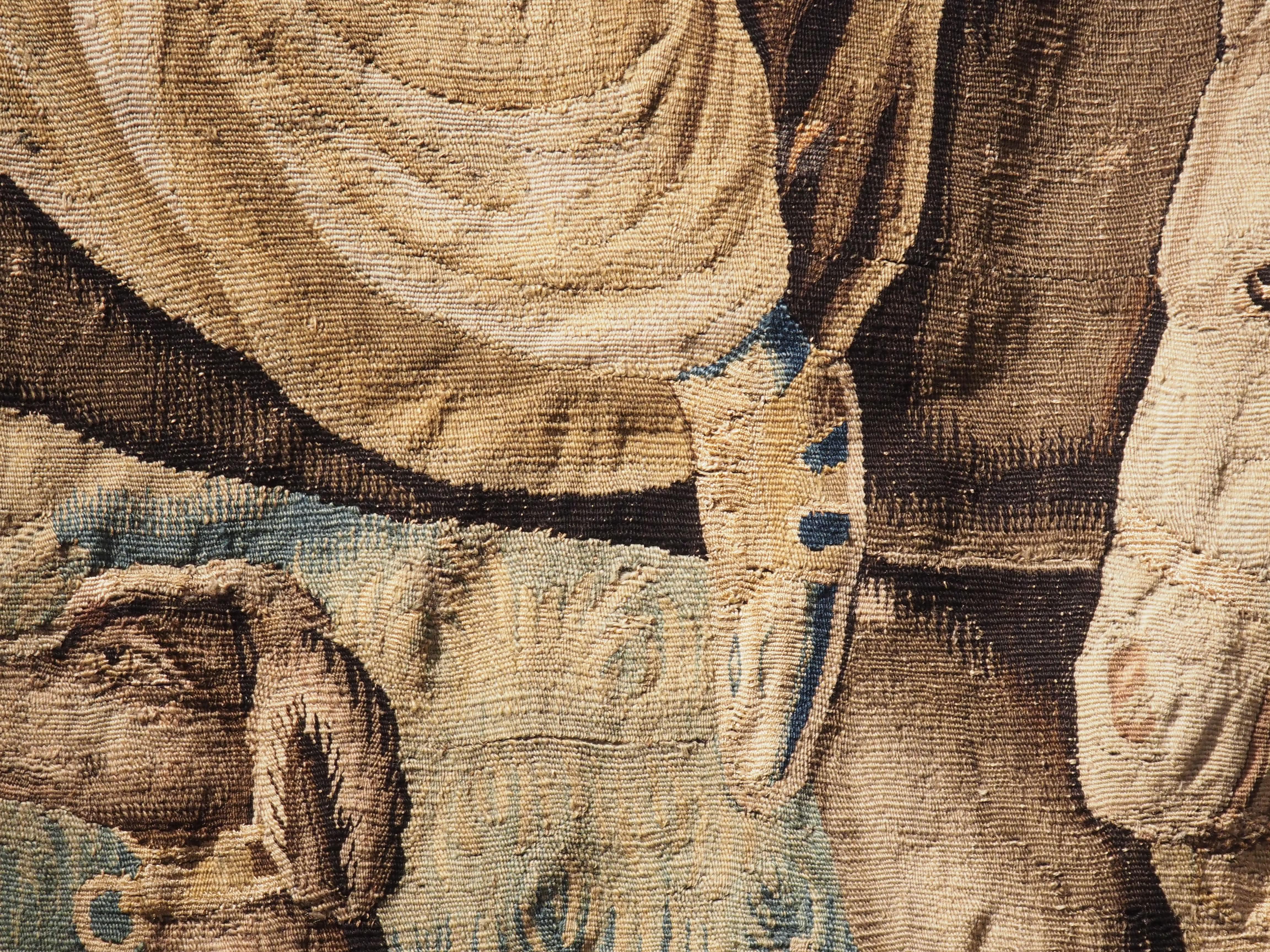 17th Century Tapestry Fragment from Flanders, the Flight into Egypt 5