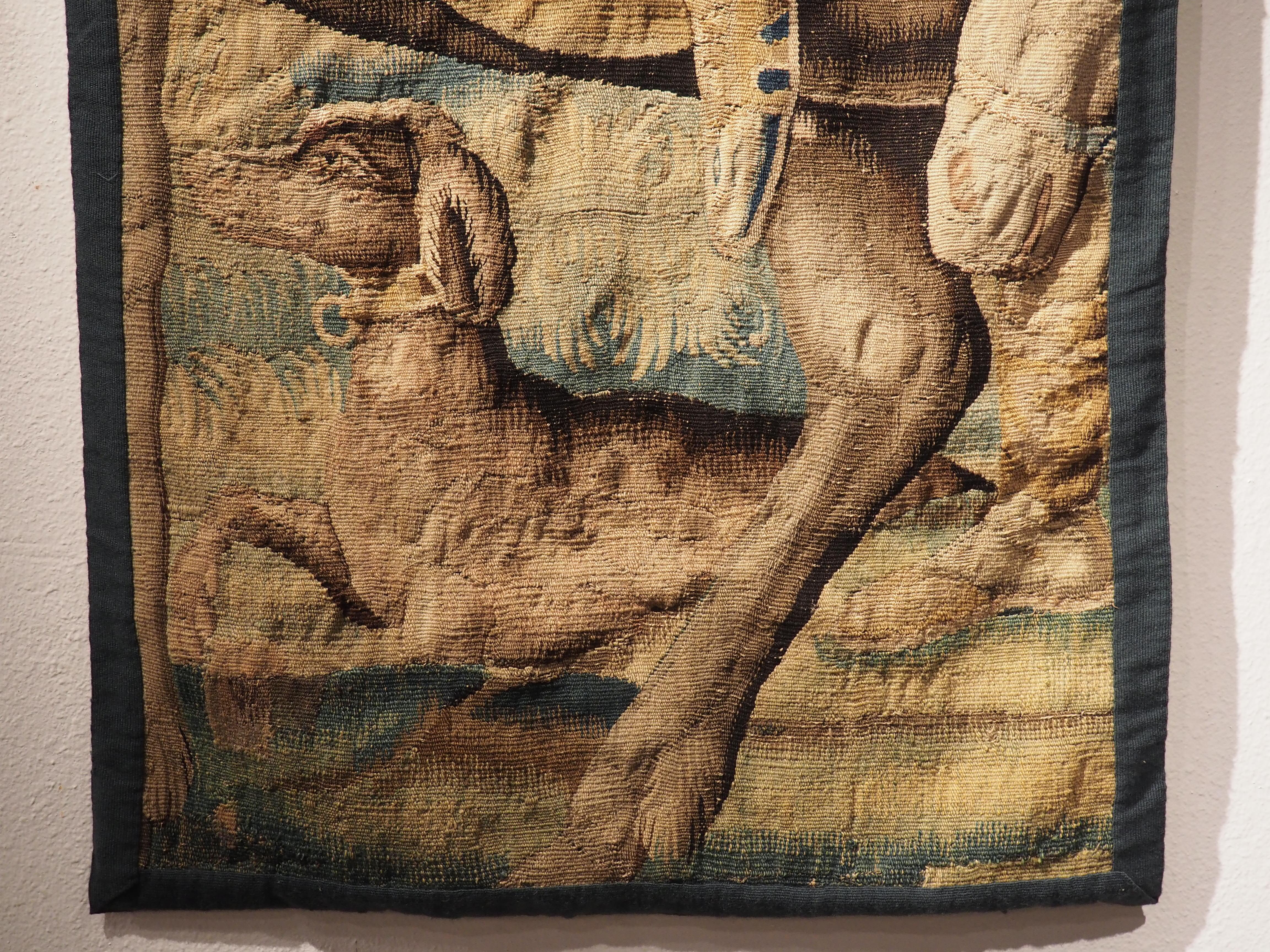 17th Century Tapestry Fragment from Flanders, the Flight into Egypt 9