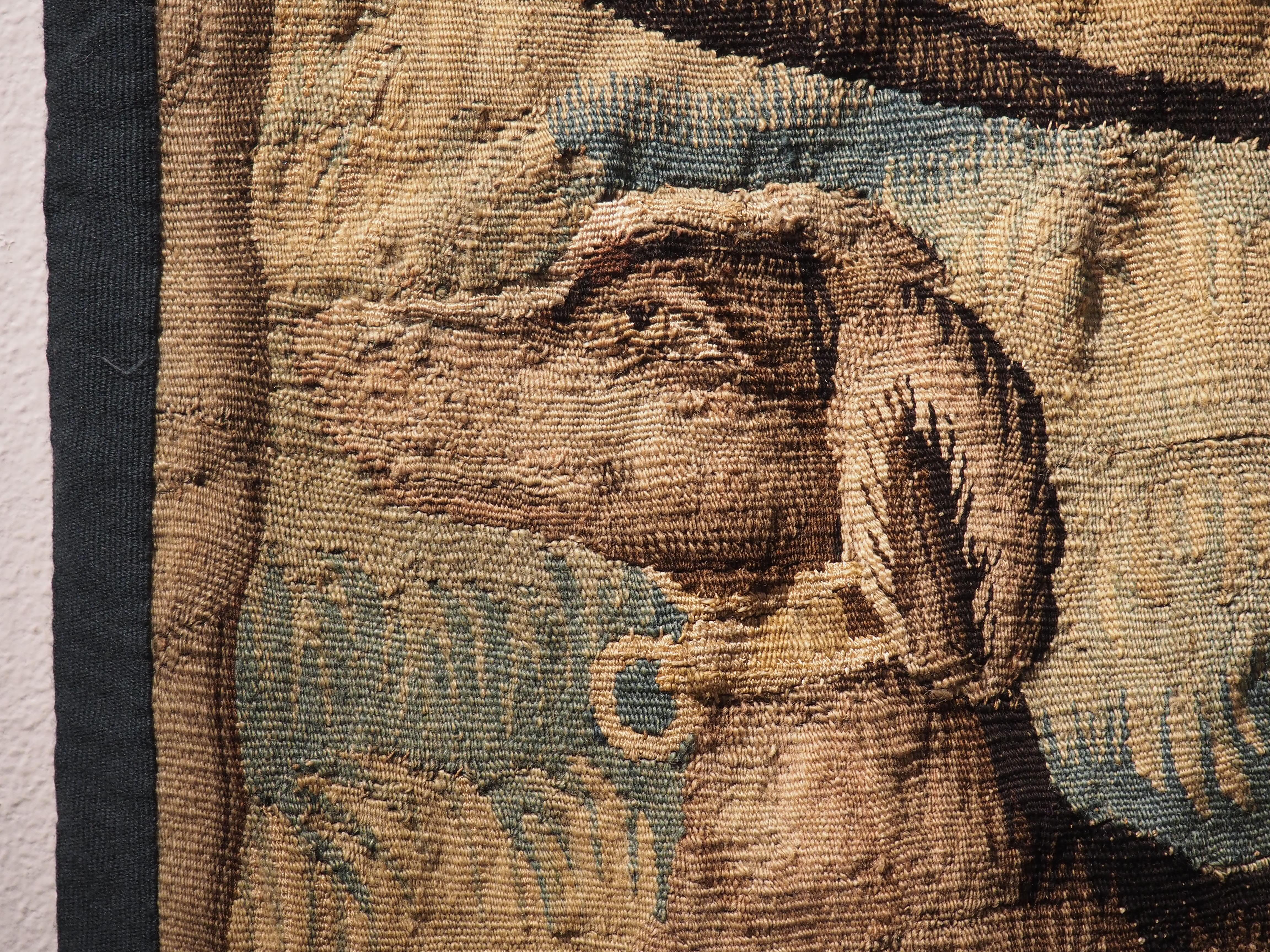 Dutch 17th Century Tapestry Fragment from Flanders, the Flight into Egypt