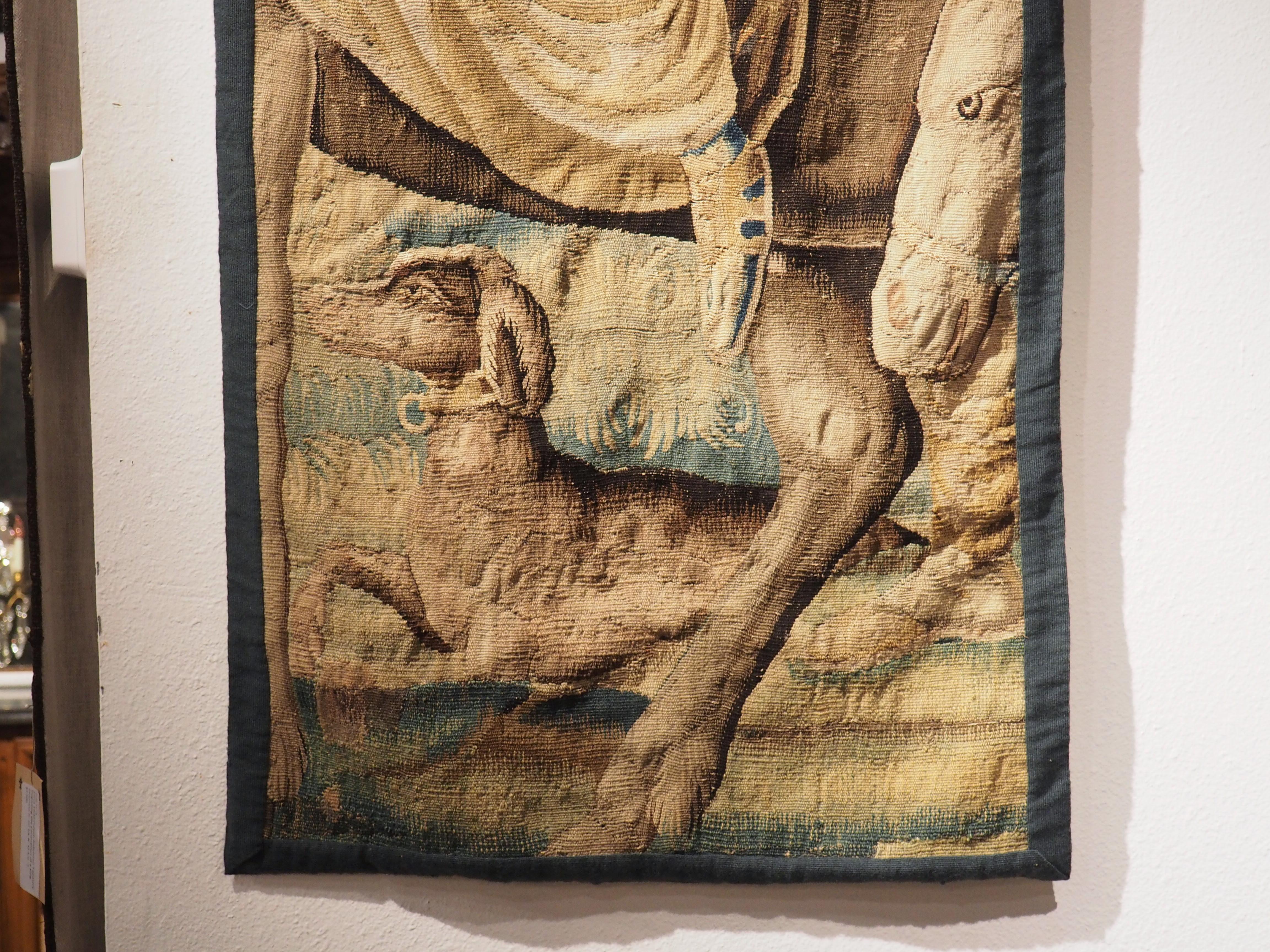 18th Century and Earlier 17th Century Tapestry Fragment from Flanders, the Flight into Egypt