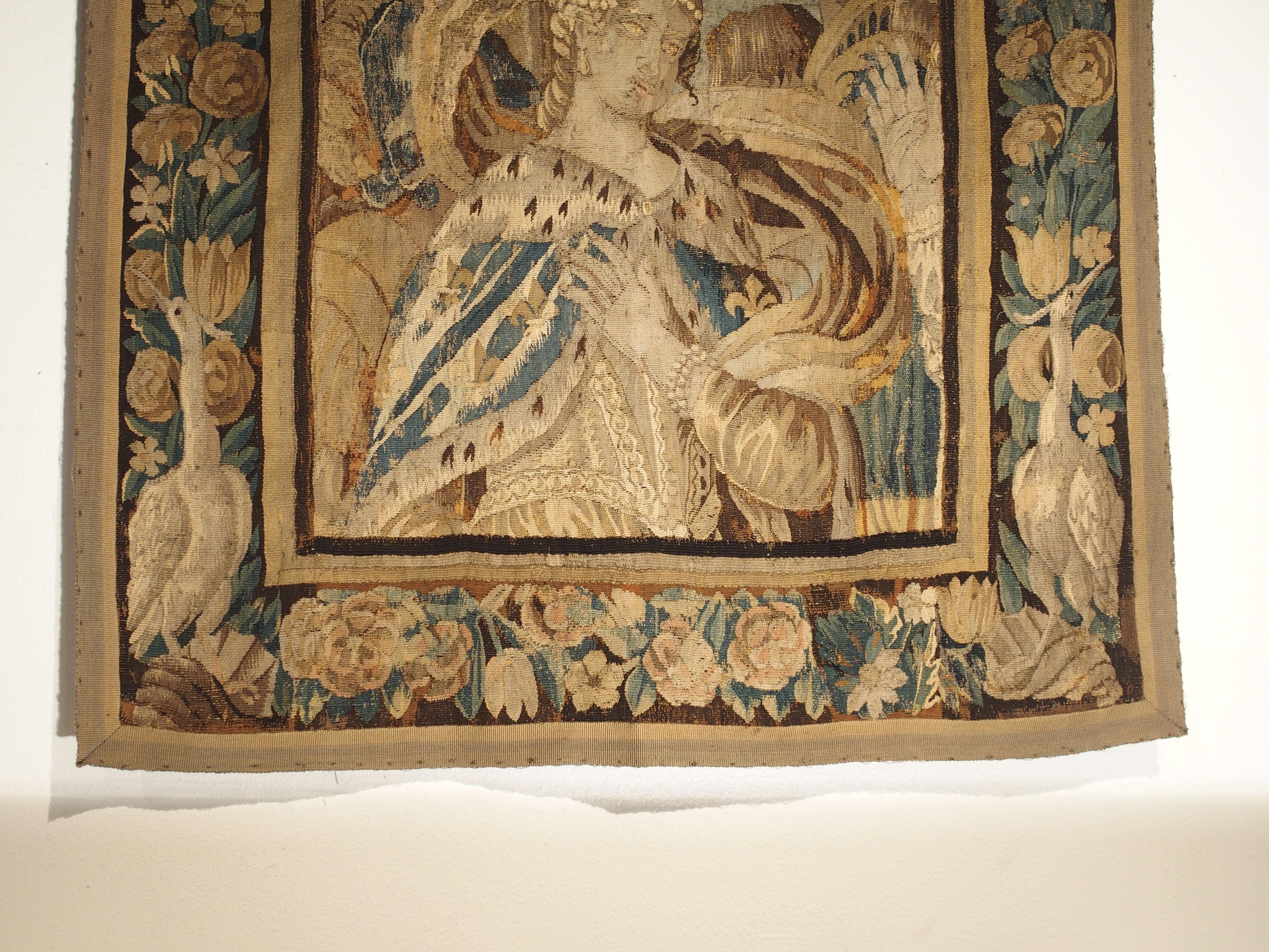 18th Century and Earlier 17th Century Tapestry Fragment with Ornate Border