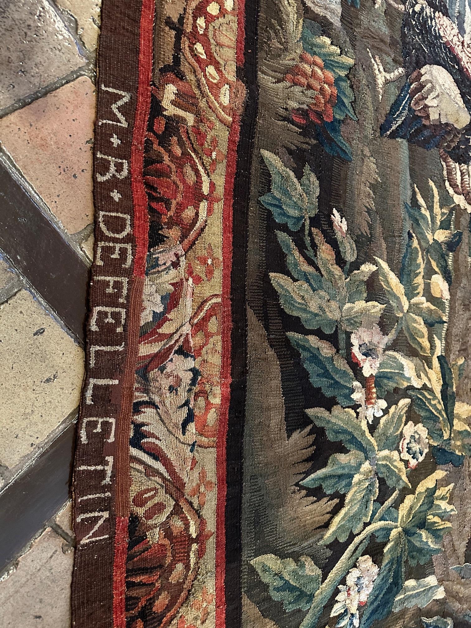 17th Century Tapestry of The Americas Manufactured Royale De Felletin Antiques For Sale 7