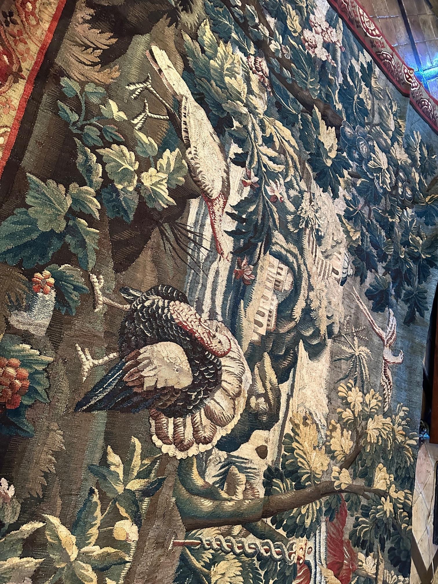 17th Century Tapestry of The Americas Manufactured Royale De Felletin Antiques For Sale 10
