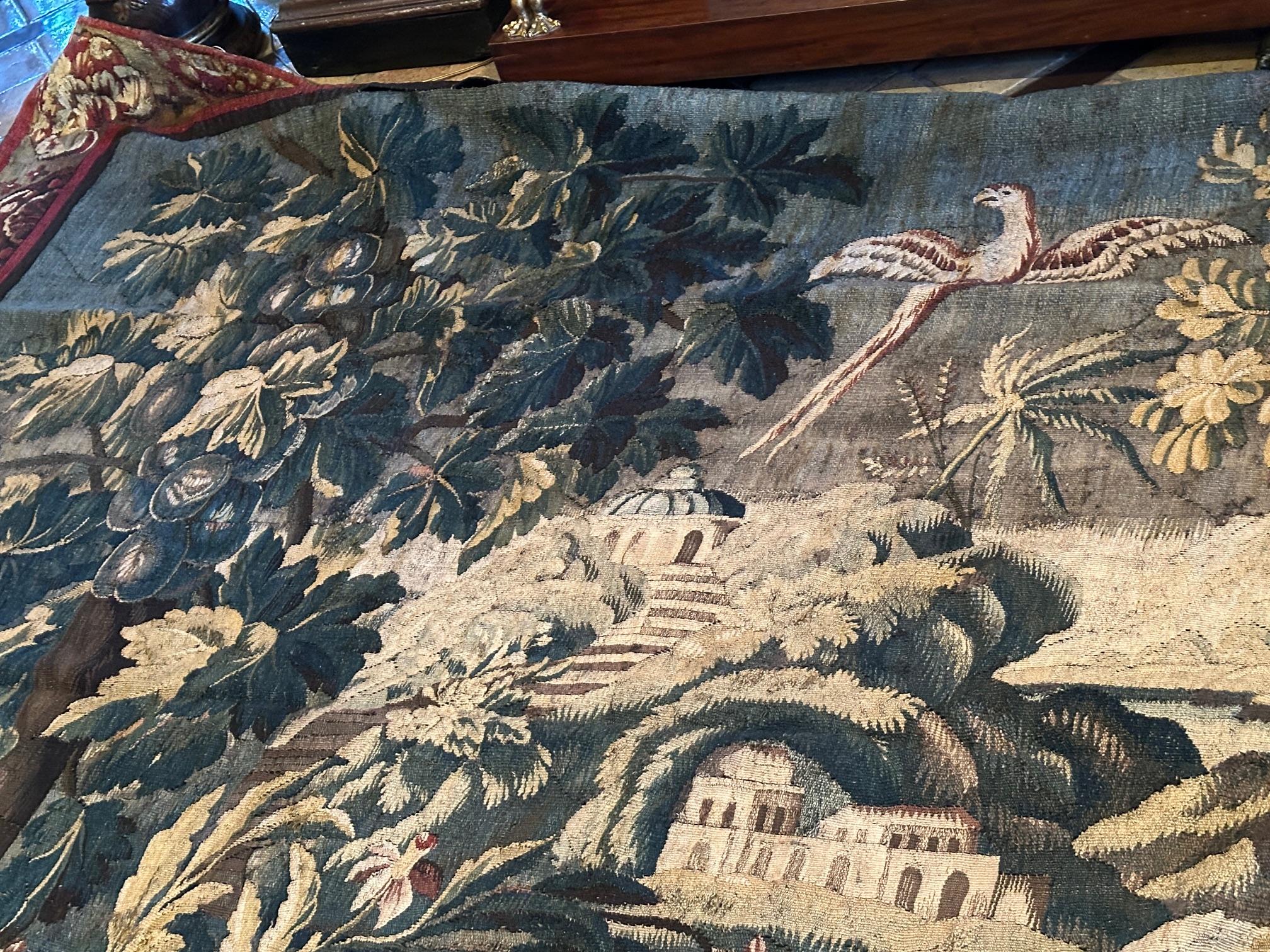 17th Century Tapestry of The Americas Manufactured Royale De Felletin Antiques For Sale 13