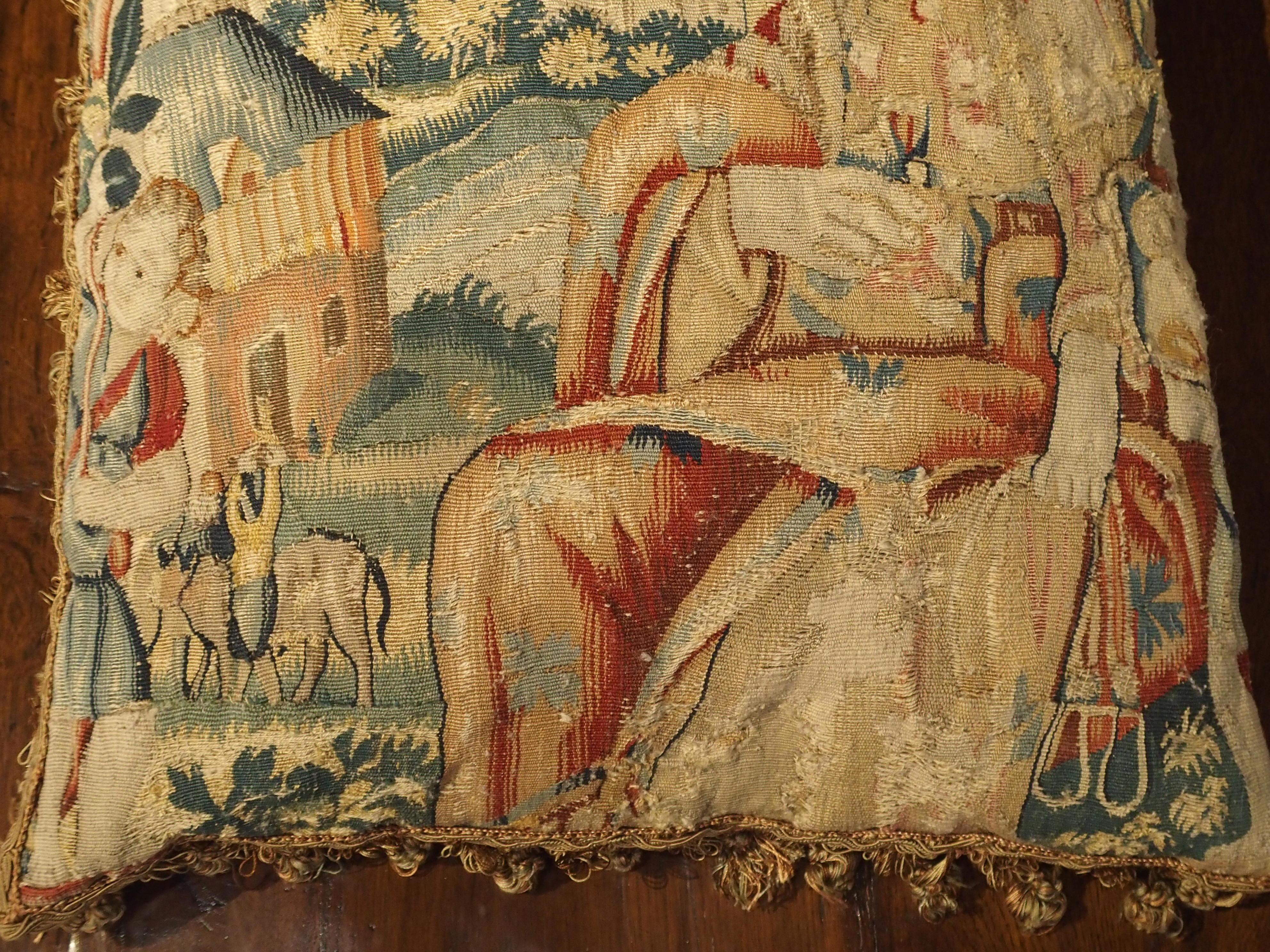French 17th Century Tapestry Pillow from France