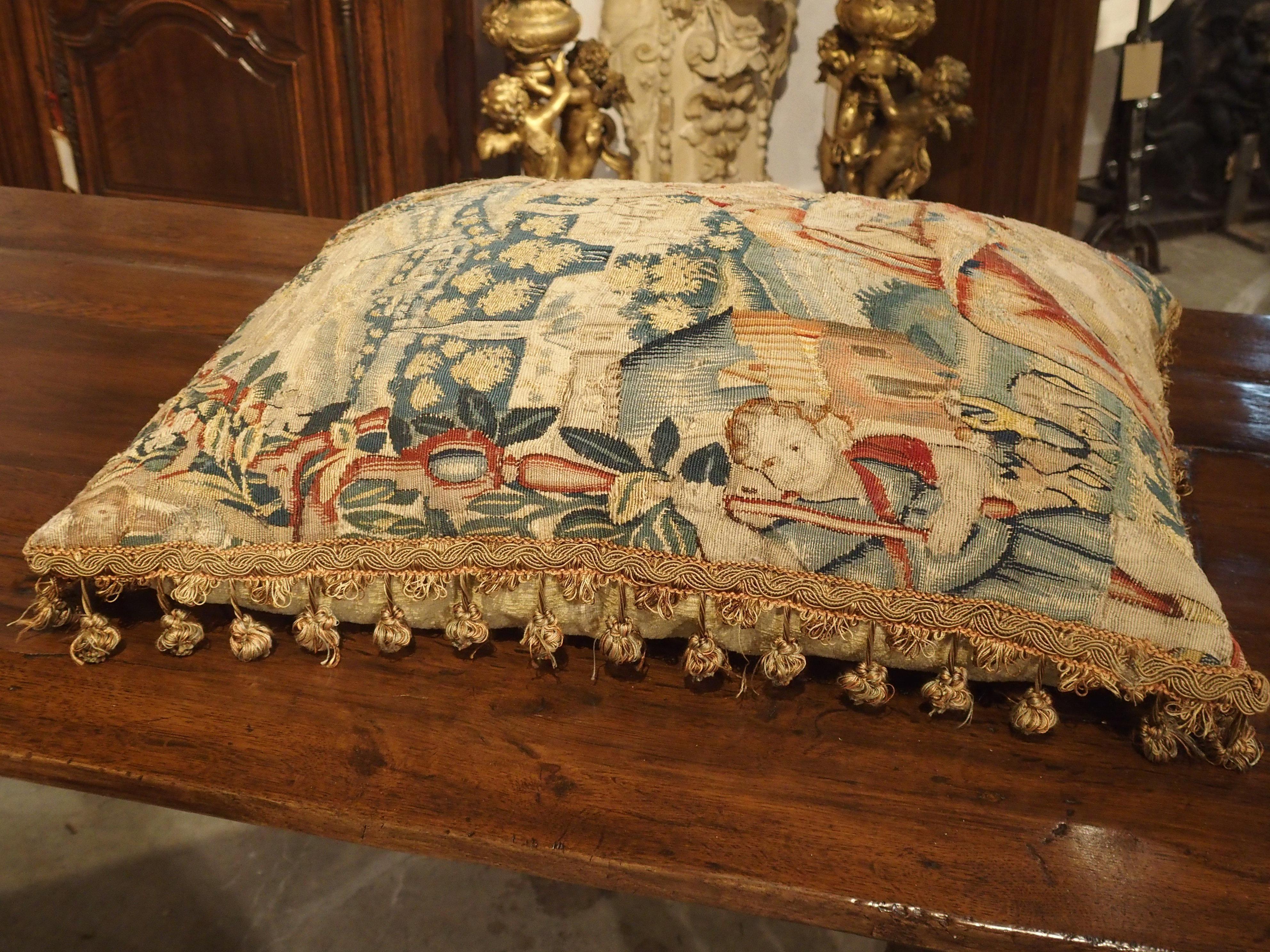 18th Century and Earlier 17th Century Tapestry Pillow from France