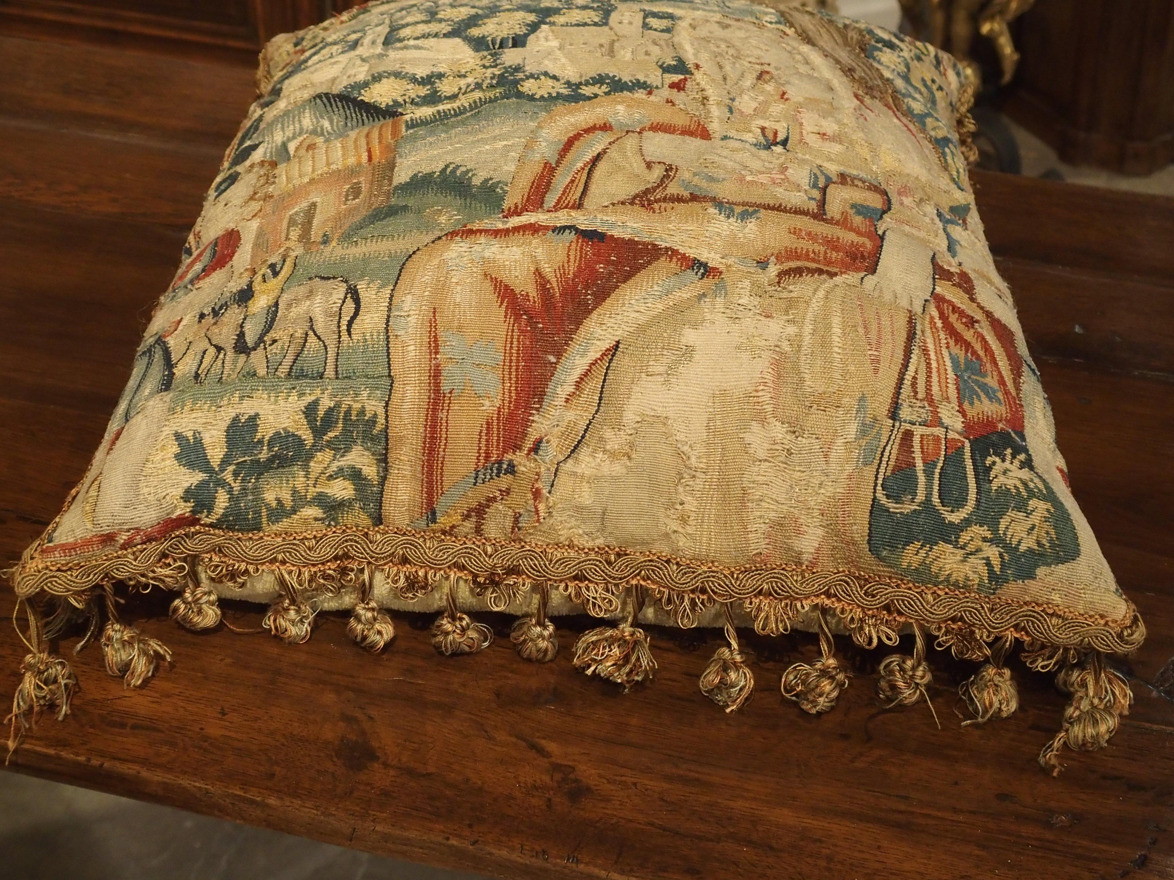 17th Century Tapestry Pillow from France 1
