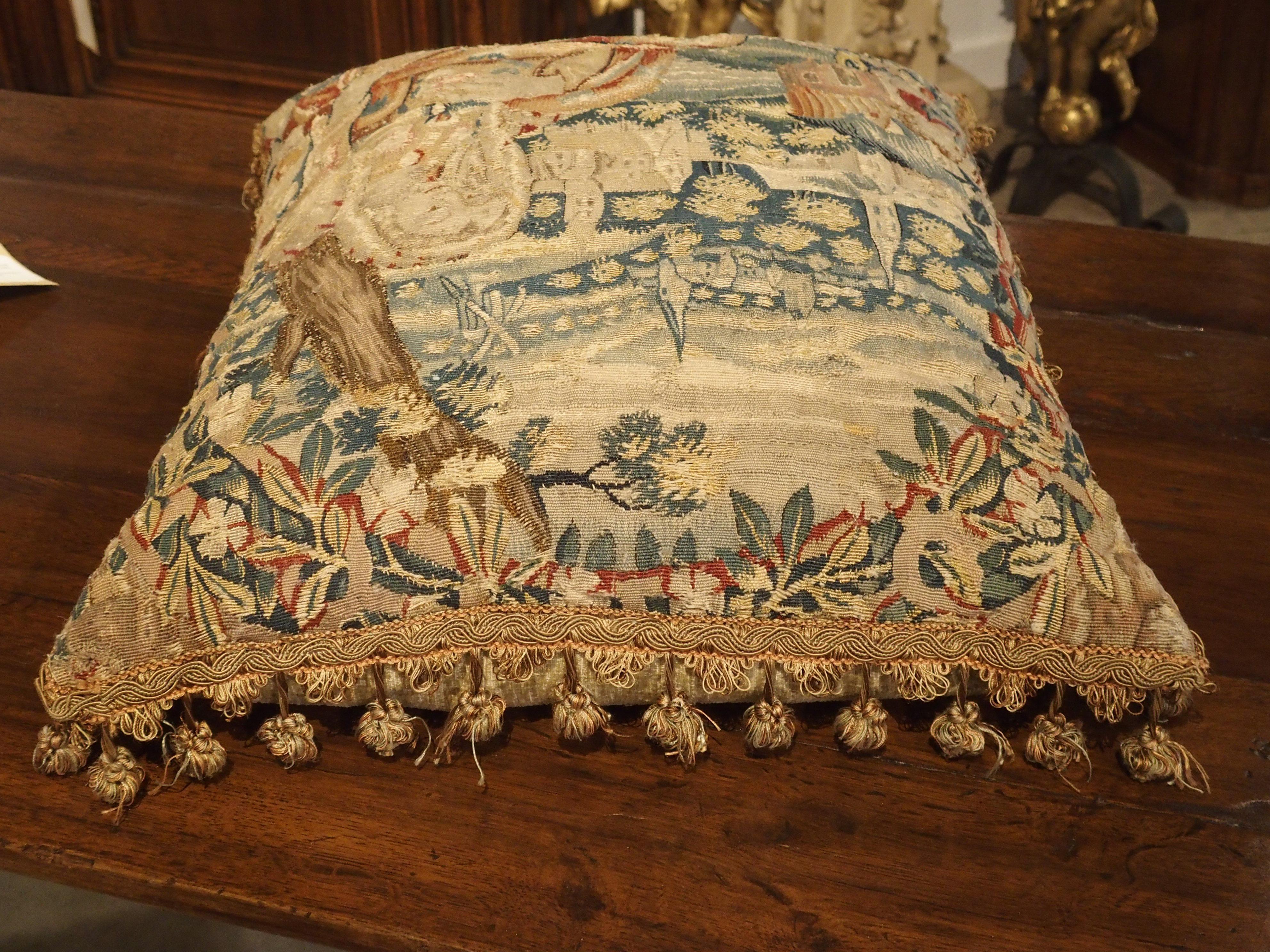 17th Century Tapestry Pillow from France 3
