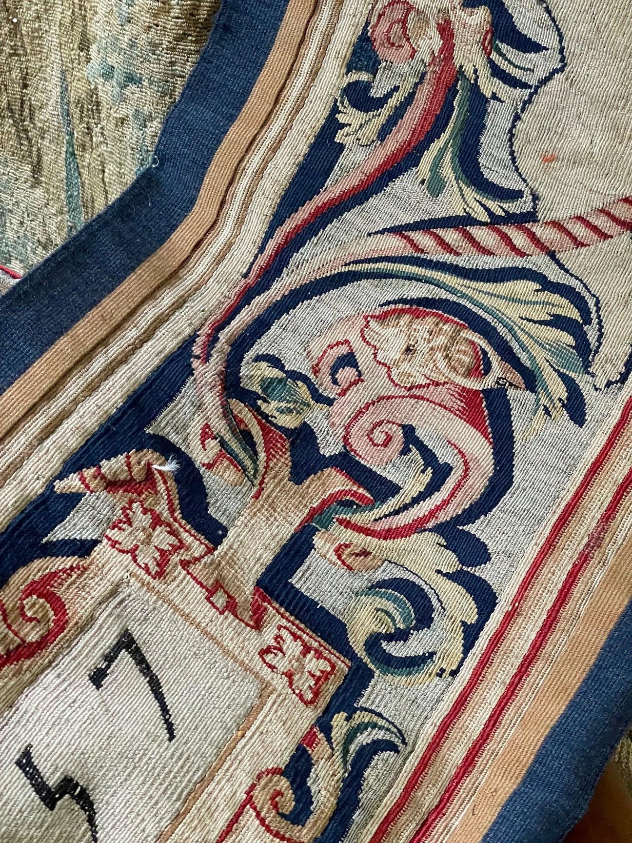 Dutch 17th Century Tapestry  Valance Flemish