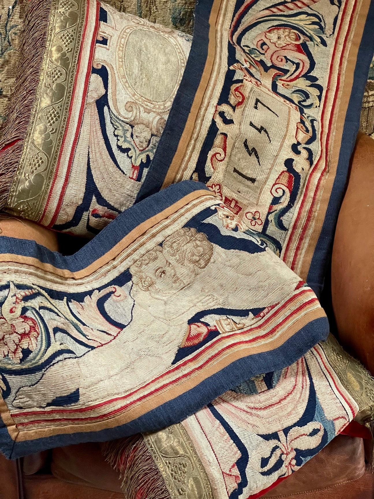 Wool 17th Century Tapestry  Valance Flemish