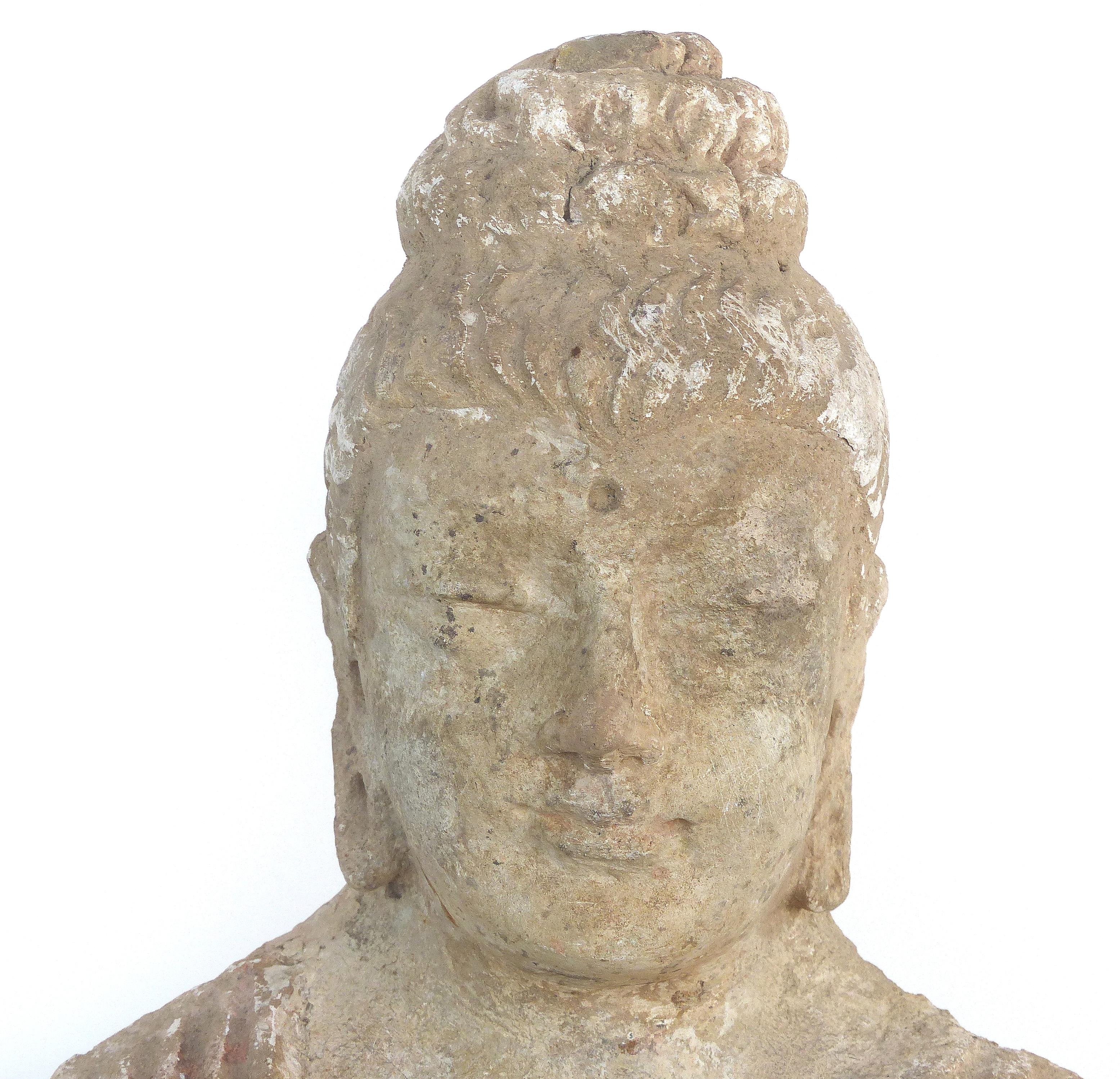 Bangladeshi 17th Century Terracotta Buddha, Bangladesh, Provenance Royal-Athena Galleries For Sale