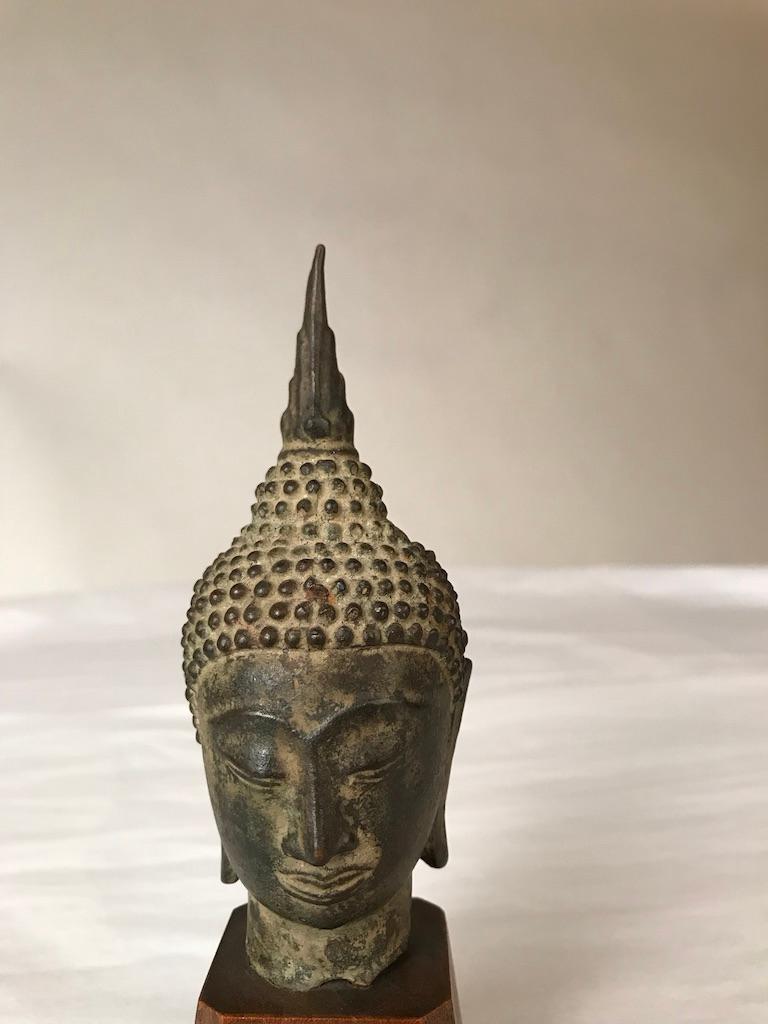17th Century Thai Bronze Head of the Buddha 10