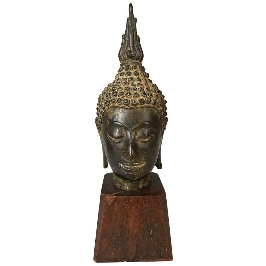 17th Century Thai Bronze Head of the Buddha