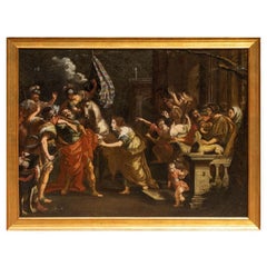 17th Century The Arrest of Saint Paul Painting Oil on Canvas
