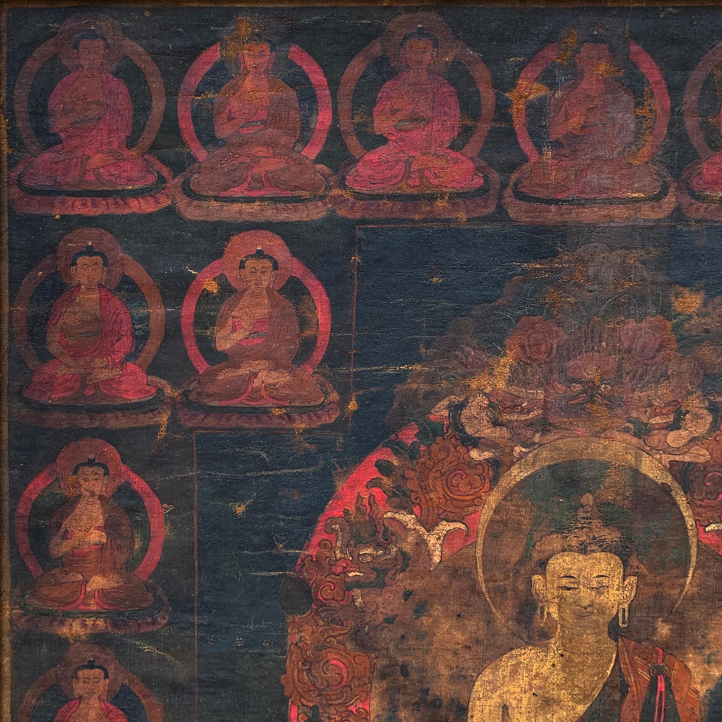 17th Century Tibetan Thangka Painting For Sale 1