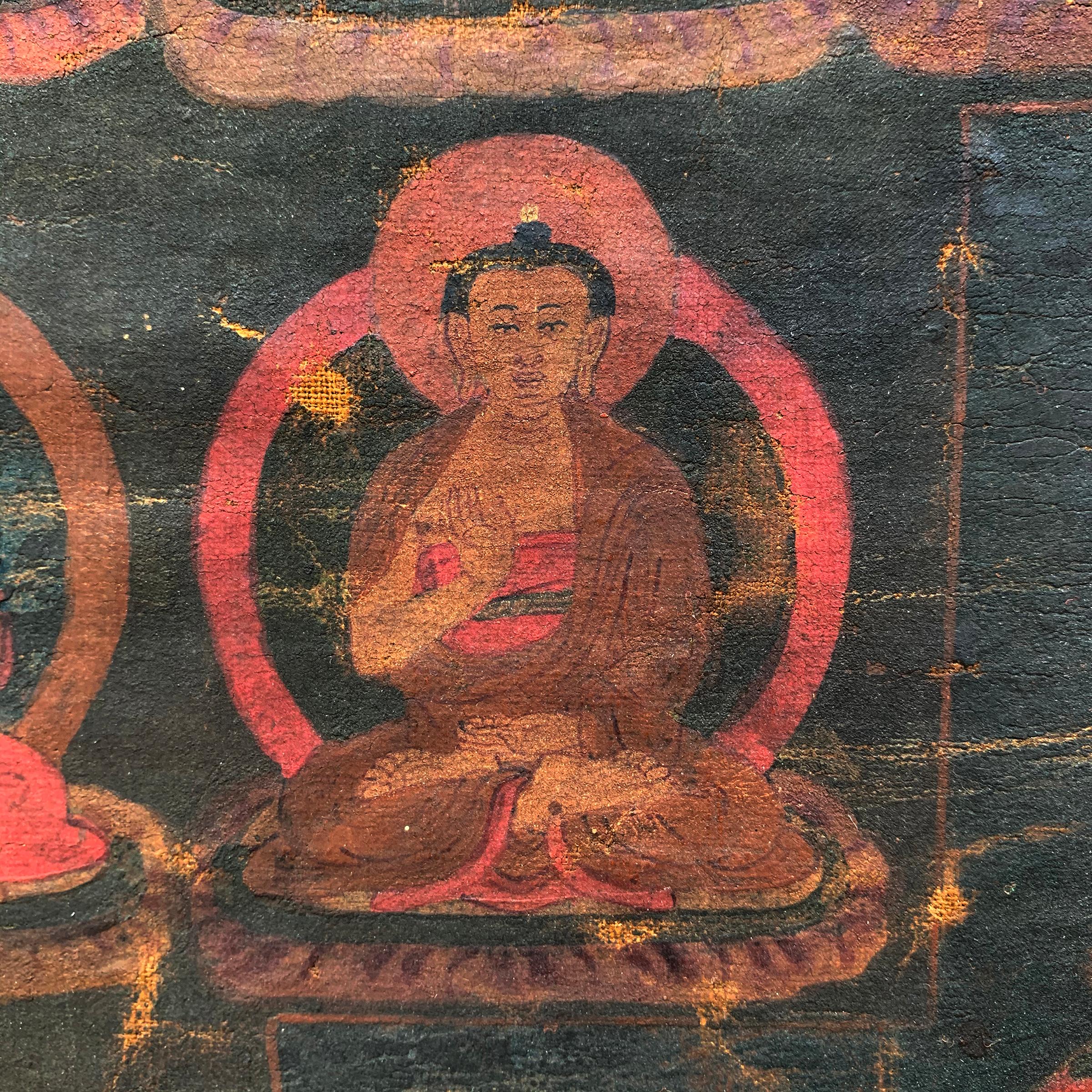 17th Century Tibetan Thangka Painting For Sale 3