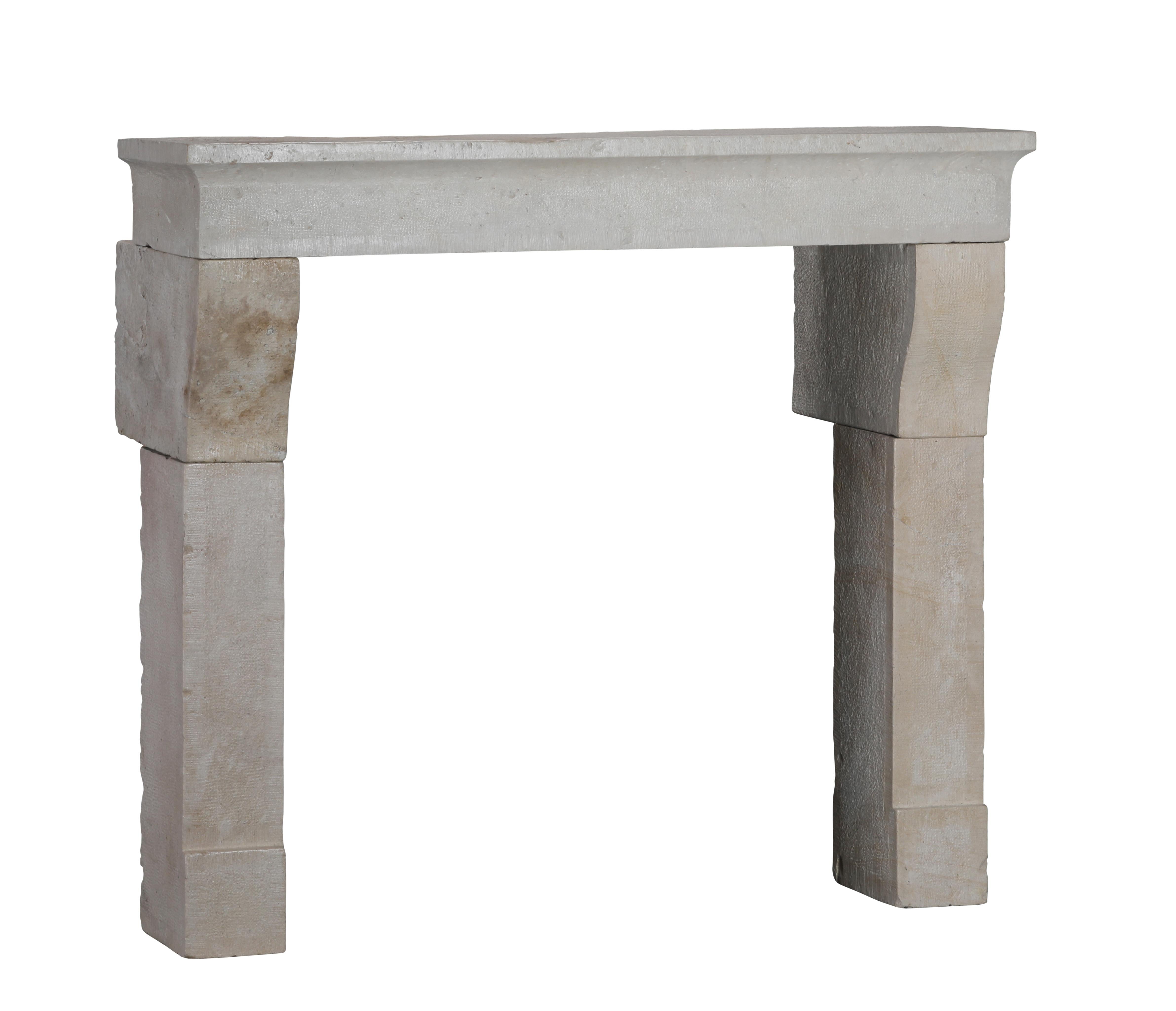 17th Century Timeless Rustic Louis XIII Limestone Fireplace Mantel For Sale 10