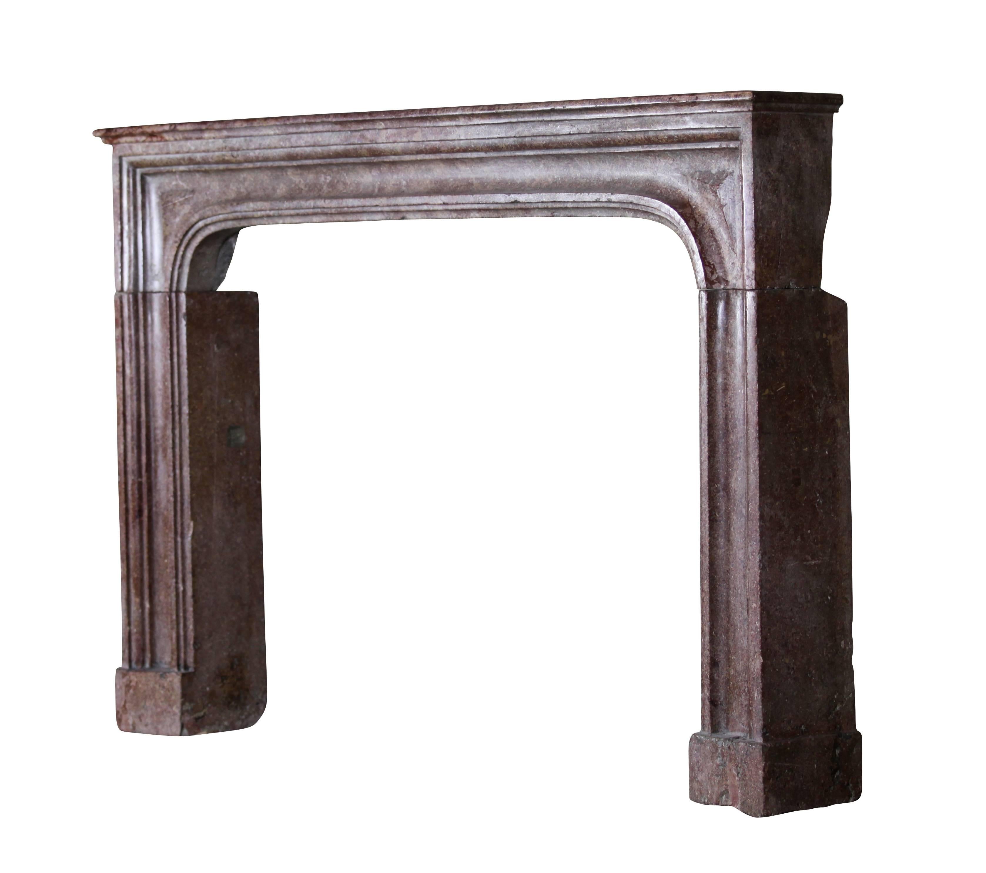 Carved 17th Century Timely Antique Fireplace Surround For Sale