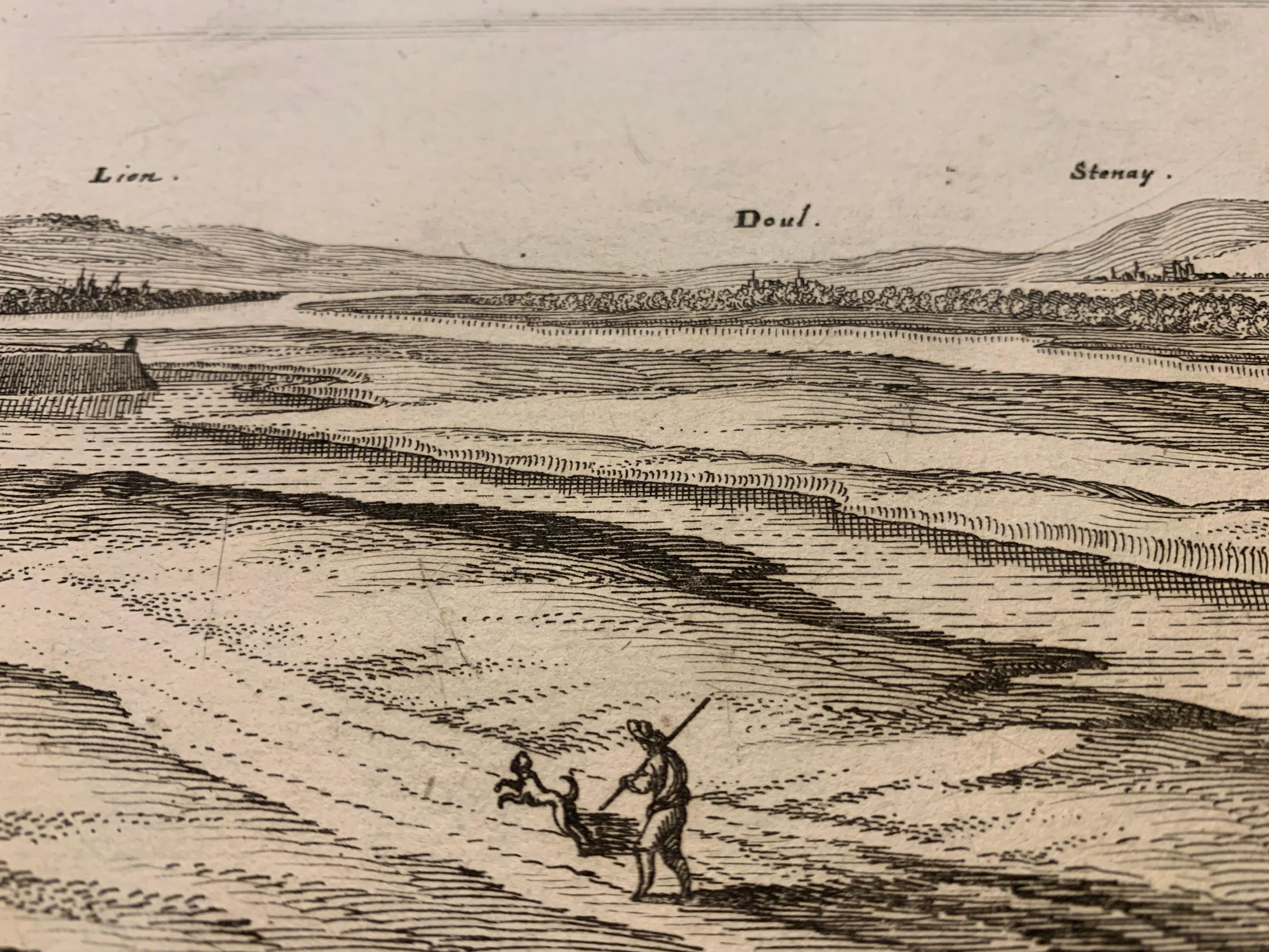 Topografische Karte des 17. Jahrhunderts, Französische Champagnerregion, Epernay, Iohan-Peeters (Papier) im Angebot