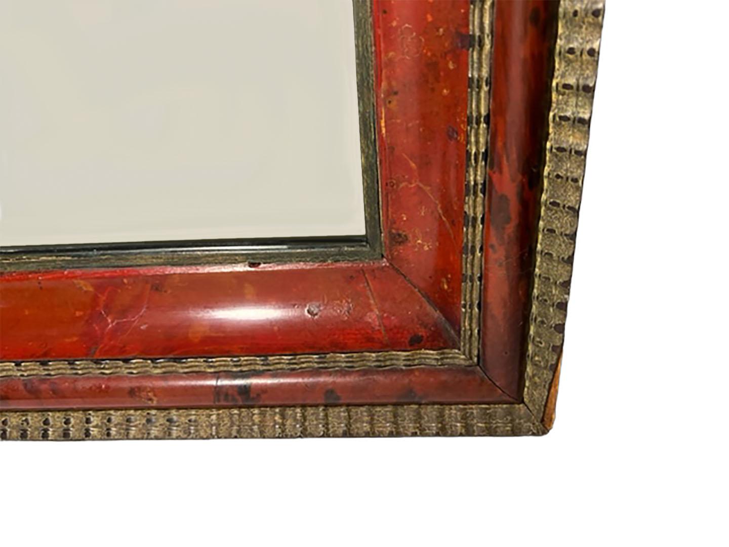 17th Century, Tortoiseshell Framed Mirror In Good Condition For Sale In Dallas, TX