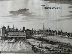 17th Century Toulouse, Savve, Sommieres Topographical Map by Iohan Peeters